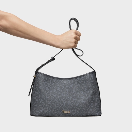 Bandolera grande gris oscuro Kaos Mini Lines