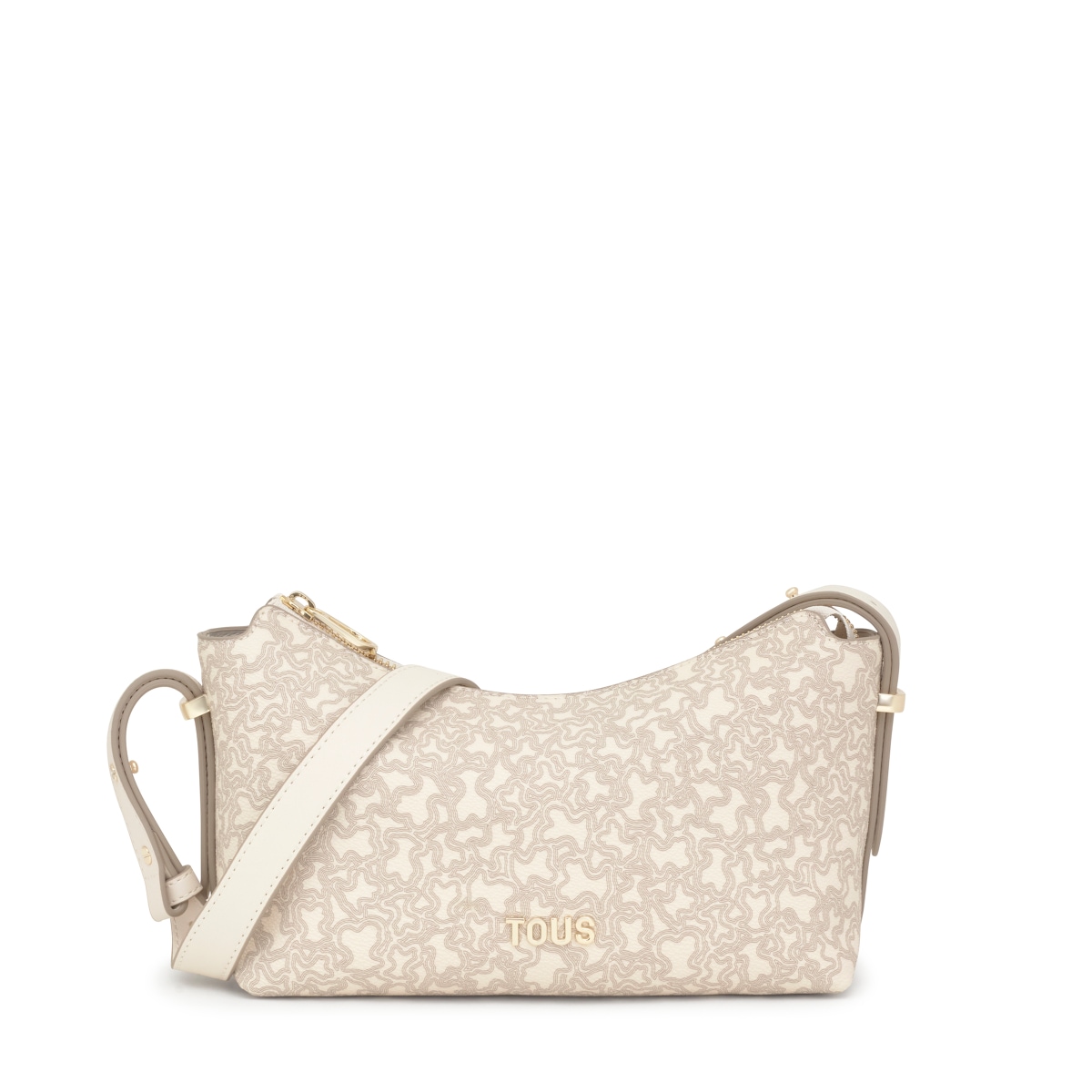 Medium beige Crossbody bag Kaos Mini Lines