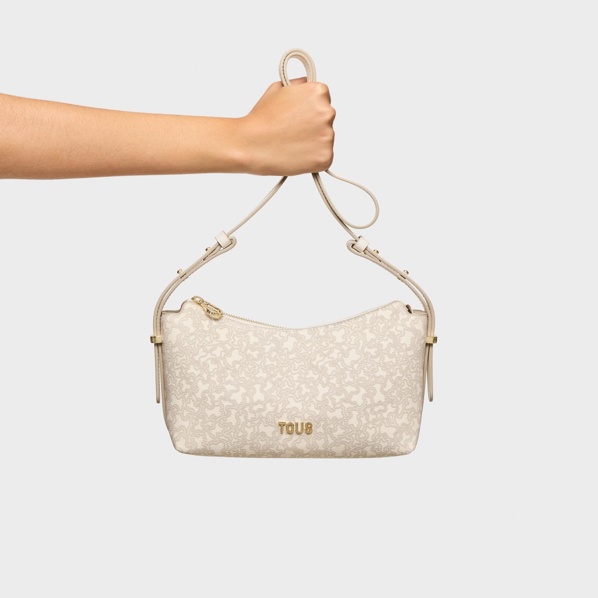 Medium beige Crossbody bag Kaos Mini Lines