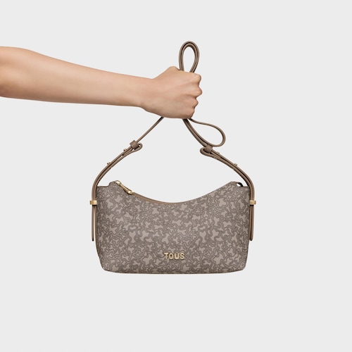 Medium taupe-colored Crossbody bag Kaos Mini Lines