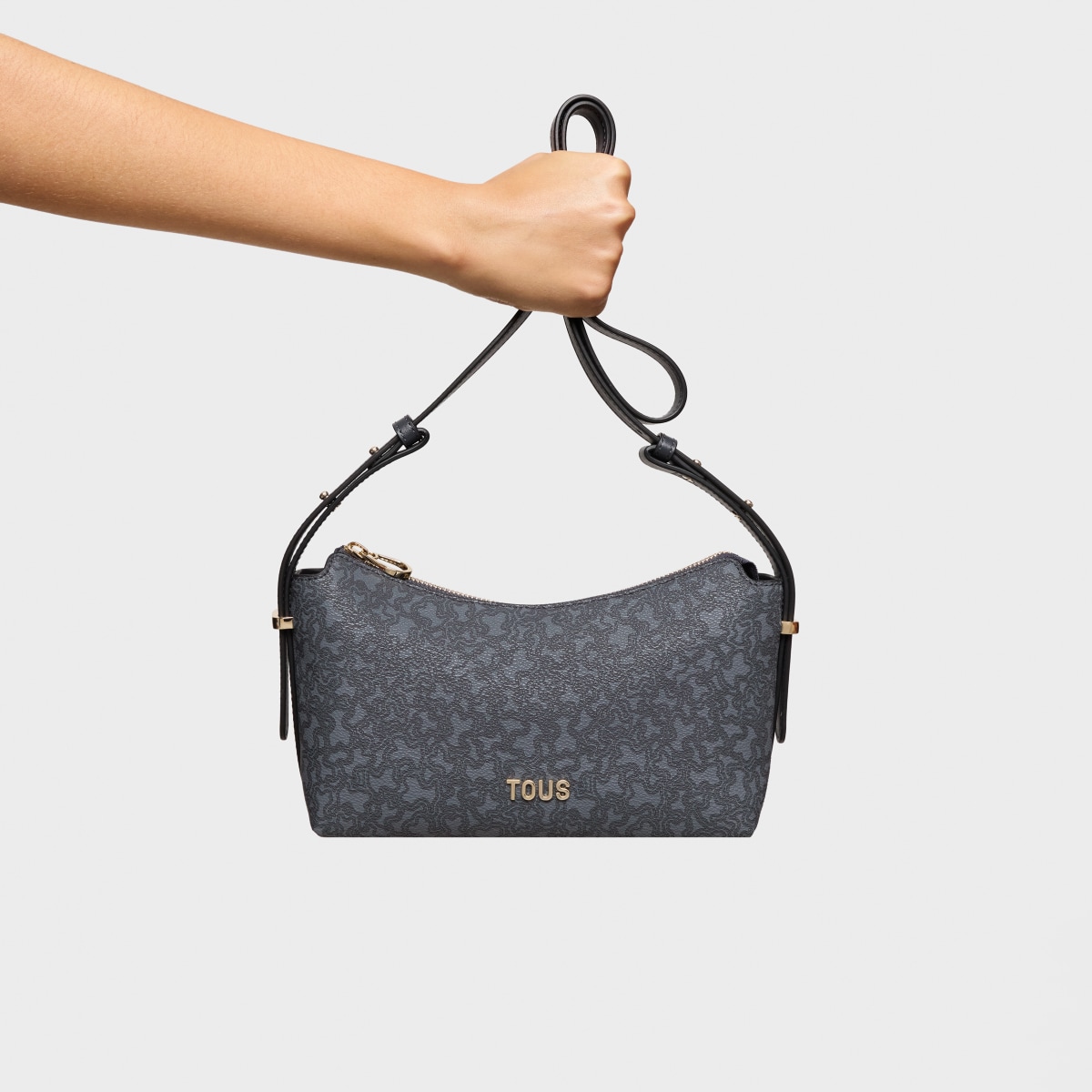 Tous - Bandolera Mediana Gris Oscuro Kaos Mini Lines - Gris Oscuro