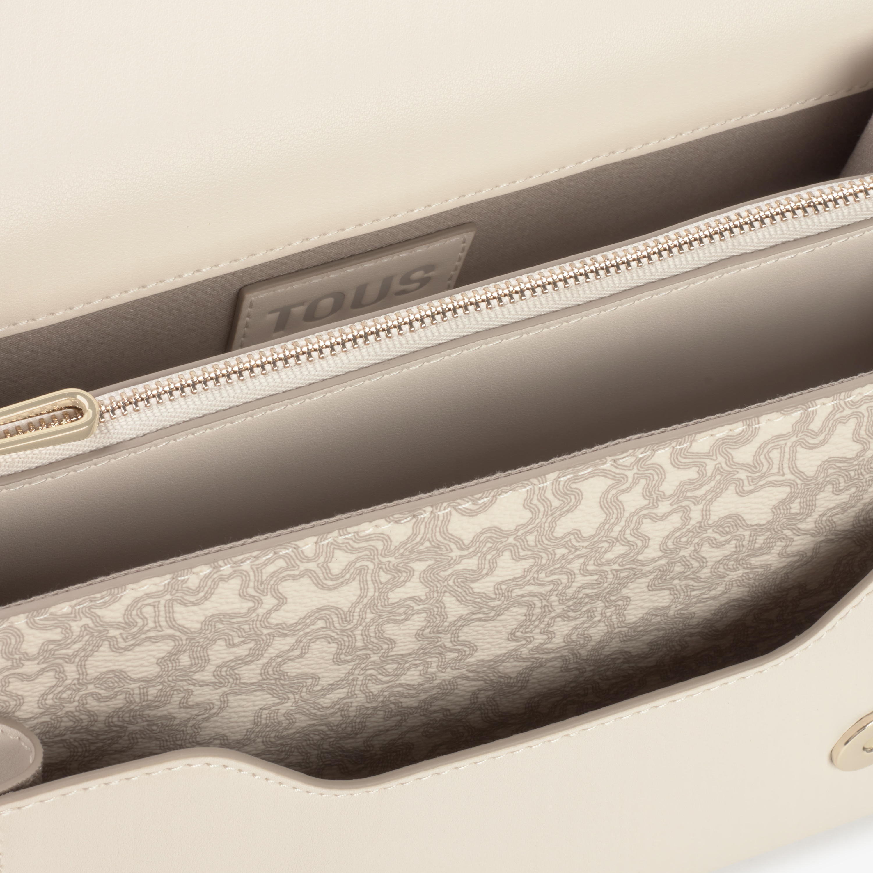 Medium beige Audree Crossbody bag Kaos Mini Lines