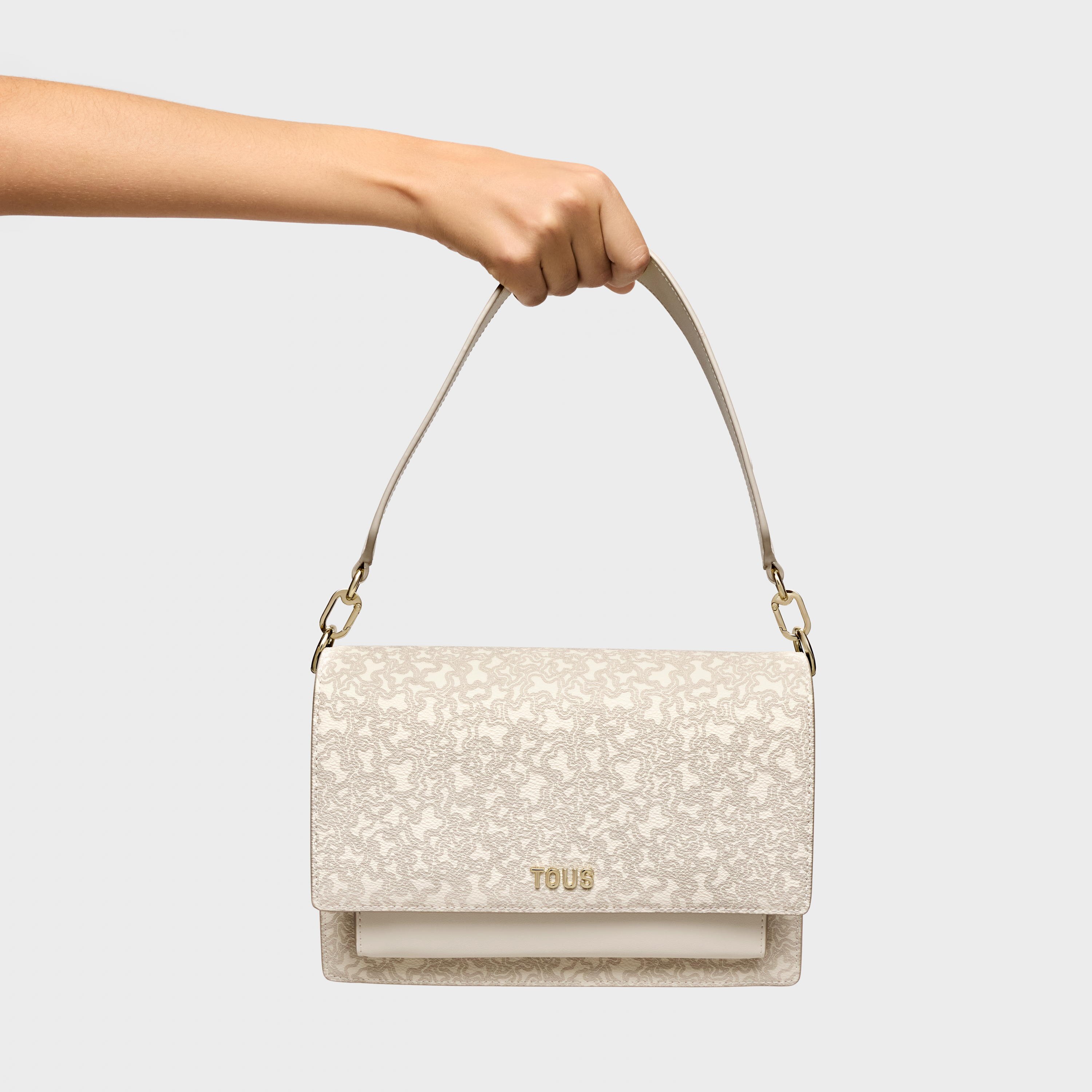 Medium beige Audree Crossbody bag Kaos Mini Lines