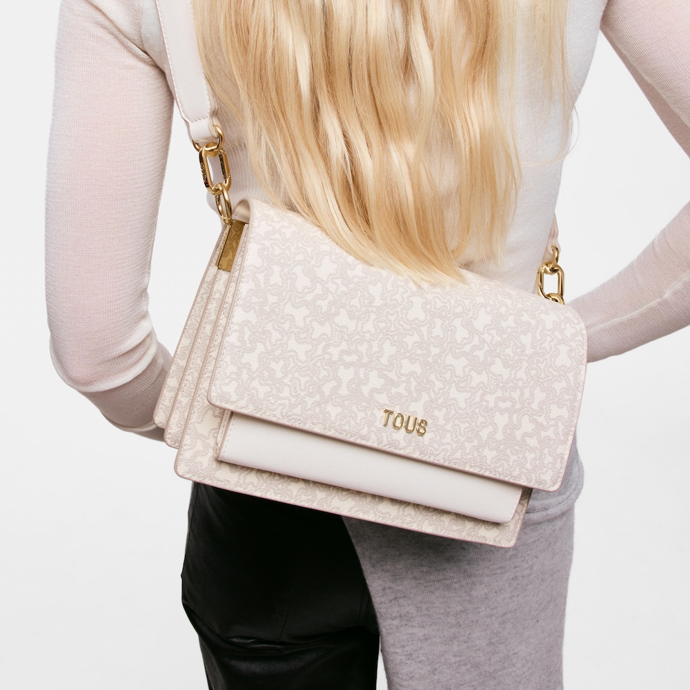 Medium beige Audree Crossbody bag Kaos Mini Lines