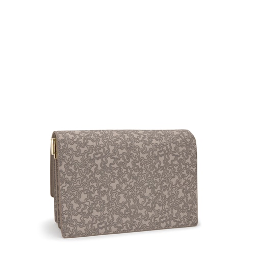 Medium taupe-colored Crossbody bag Audree Kaos Mini Lines