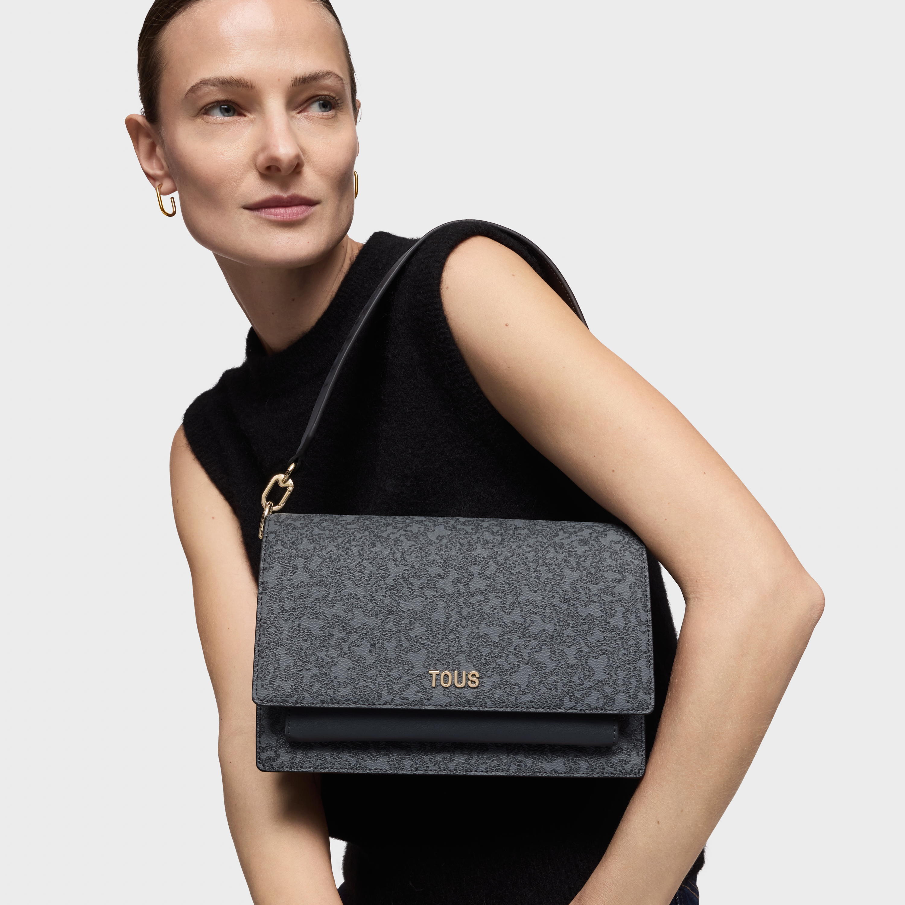 Medium dark gray Audree Crossbody bag Kaos Mini Lines