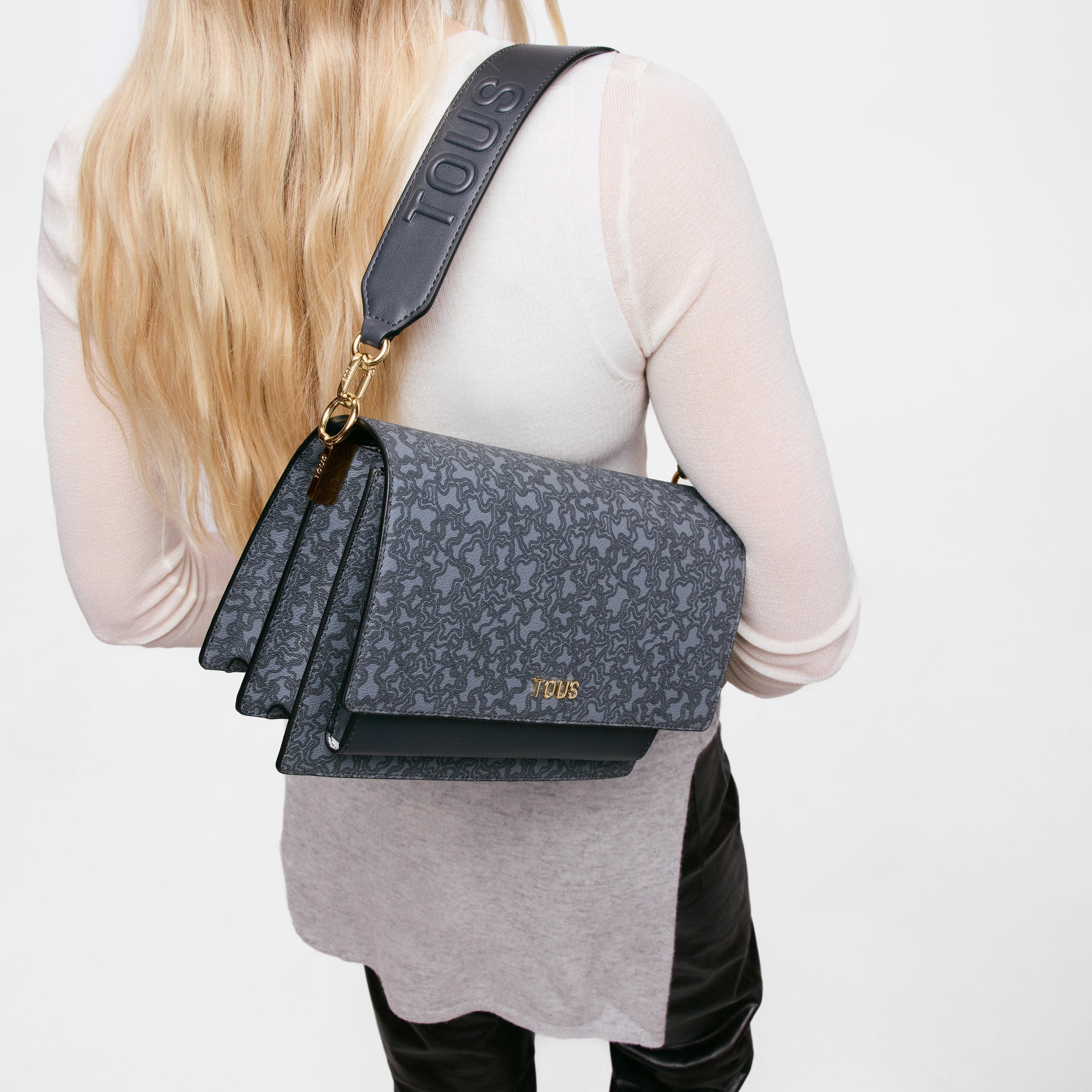 Medium dark gray Audree Crossbody bag Kaos Mini Lines