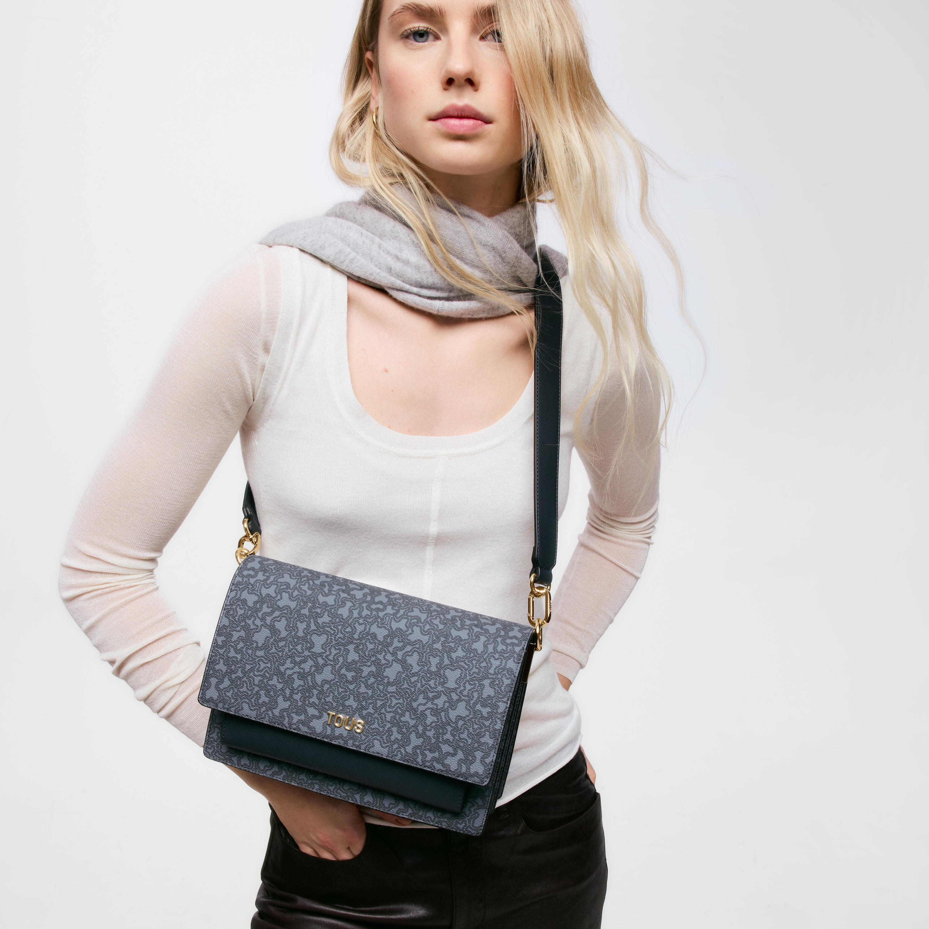 Medium dark gray Audree Crossbody bag Kaos Mini Lines