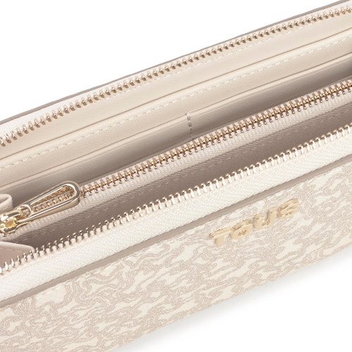 Billetera beige Kaos Mini Lines