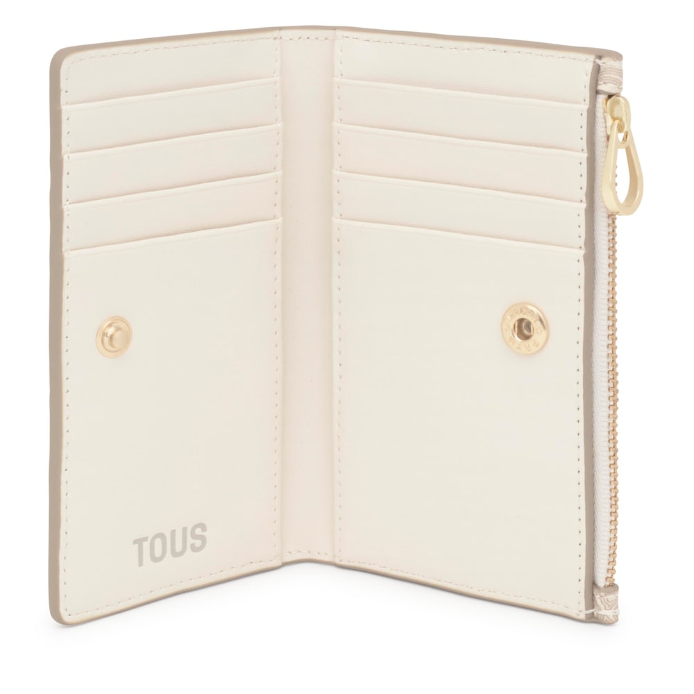 Cartera beige Kaos Mini Lines