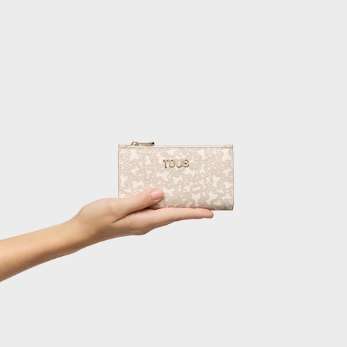 Cartera beige Kaos Mini Lines