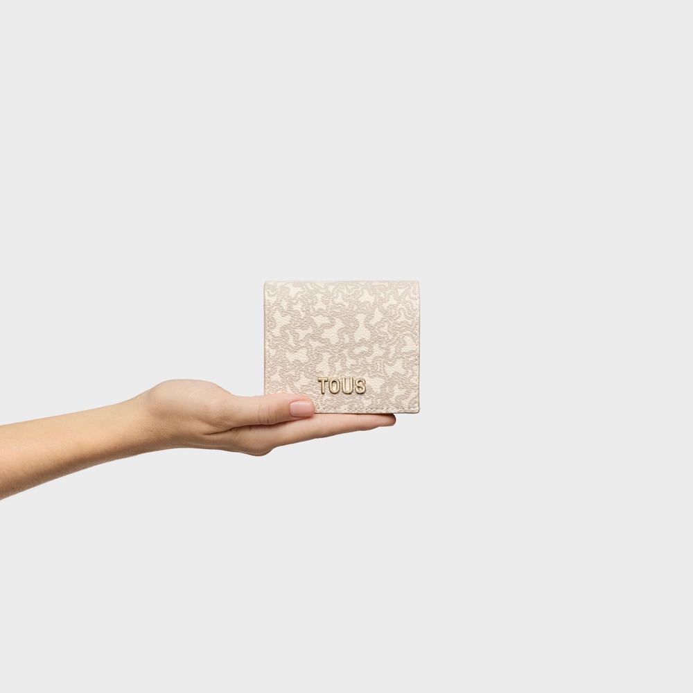 Small beige Wallet Kaos Mini Lines