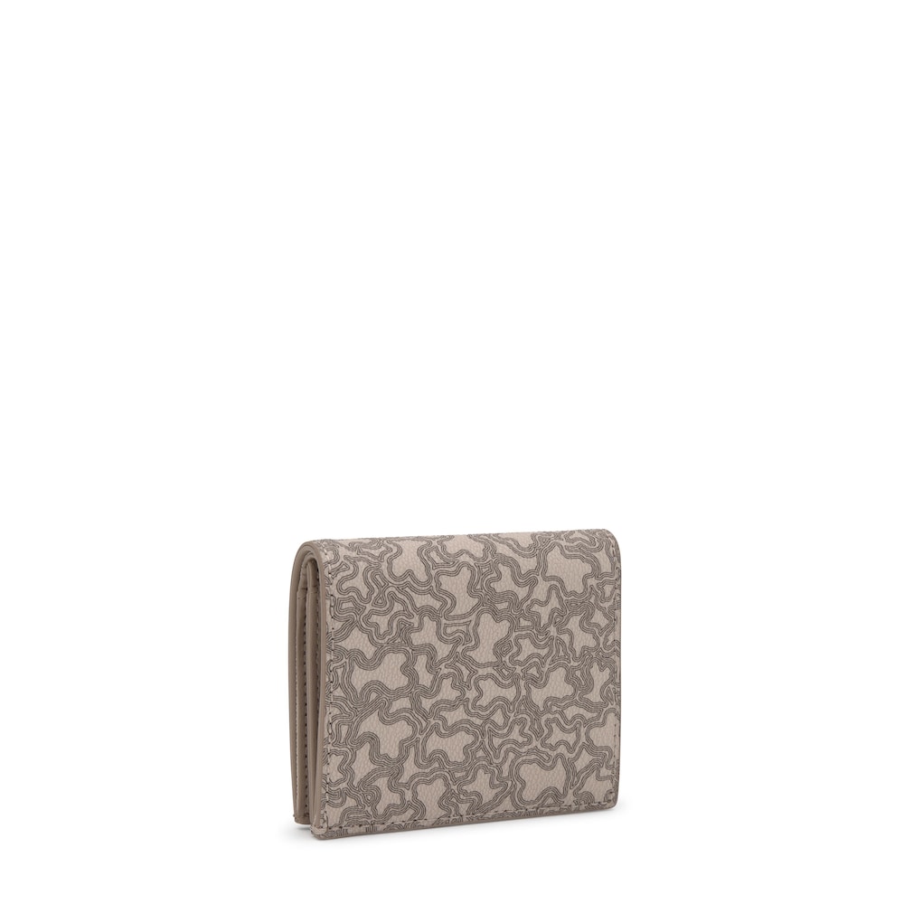 Small taupe-colored Wallet Kaos Mini Lines