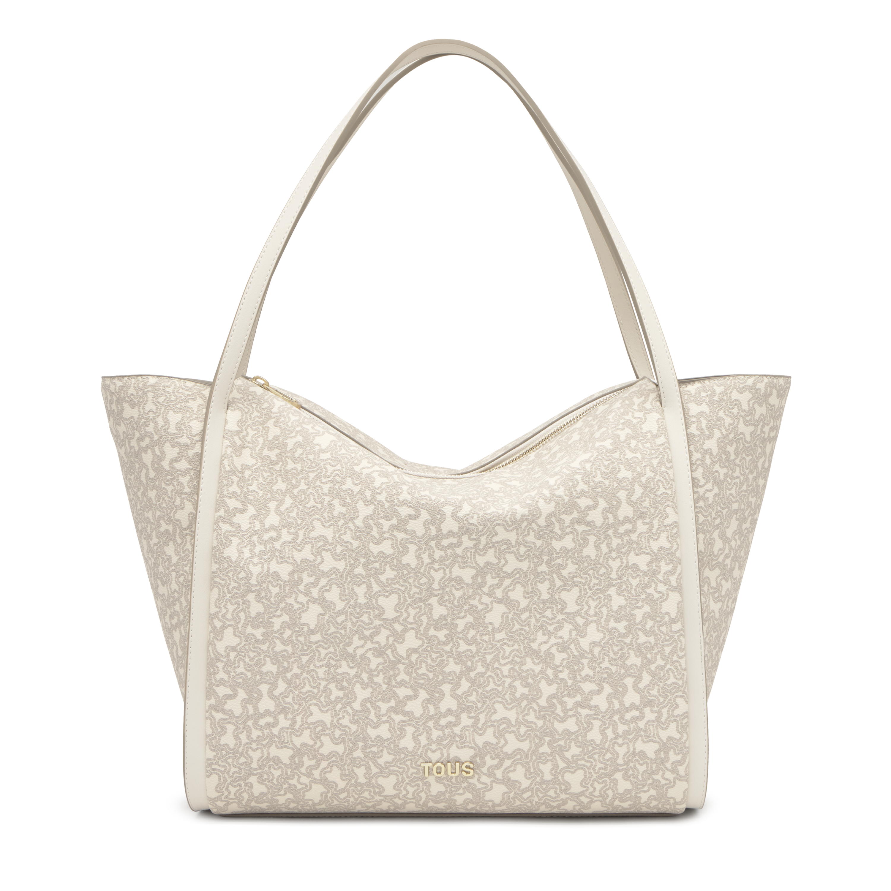 Large beige Tote bag Kaos Mini Lines