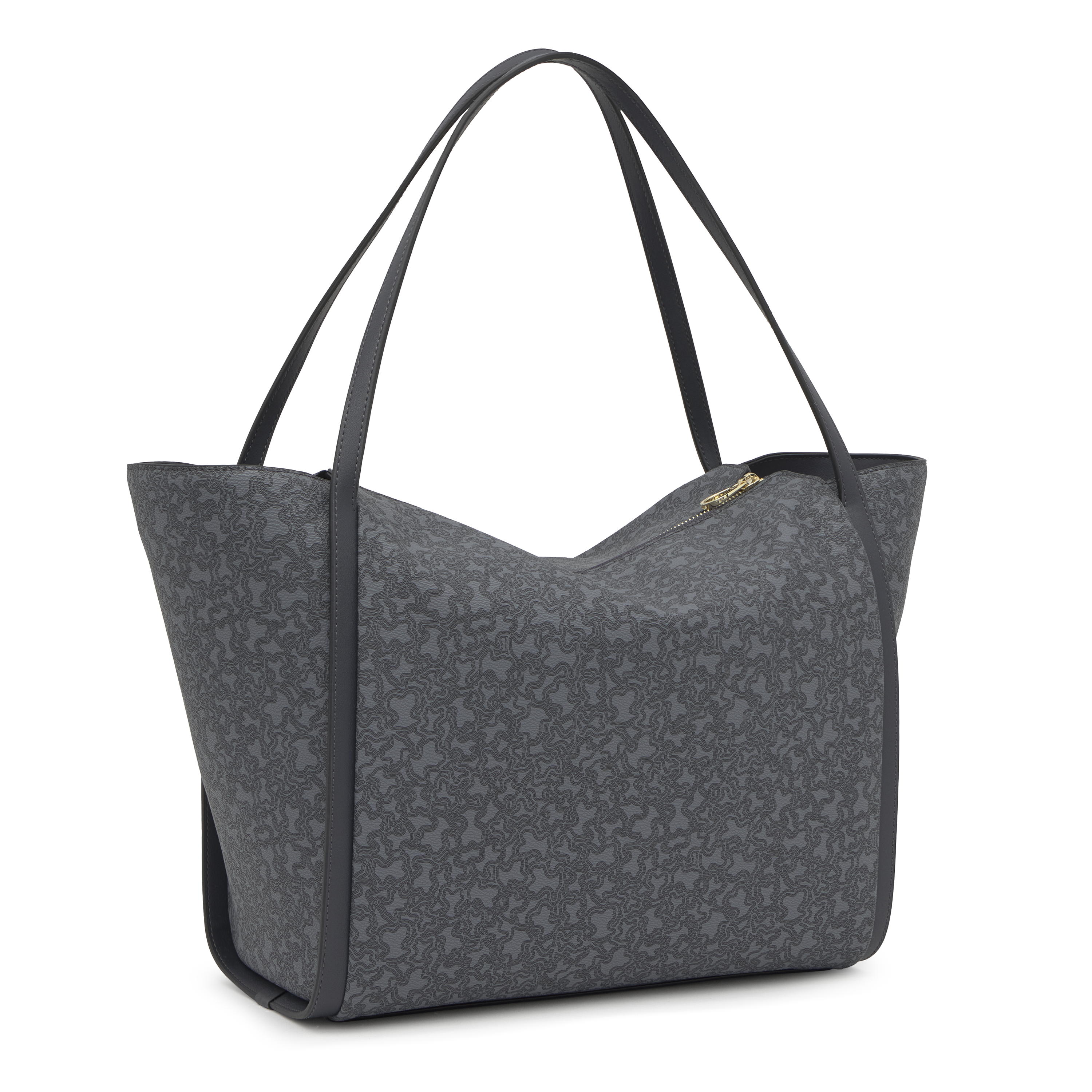 Large dark gray Tote bag Kaos Mini Lines