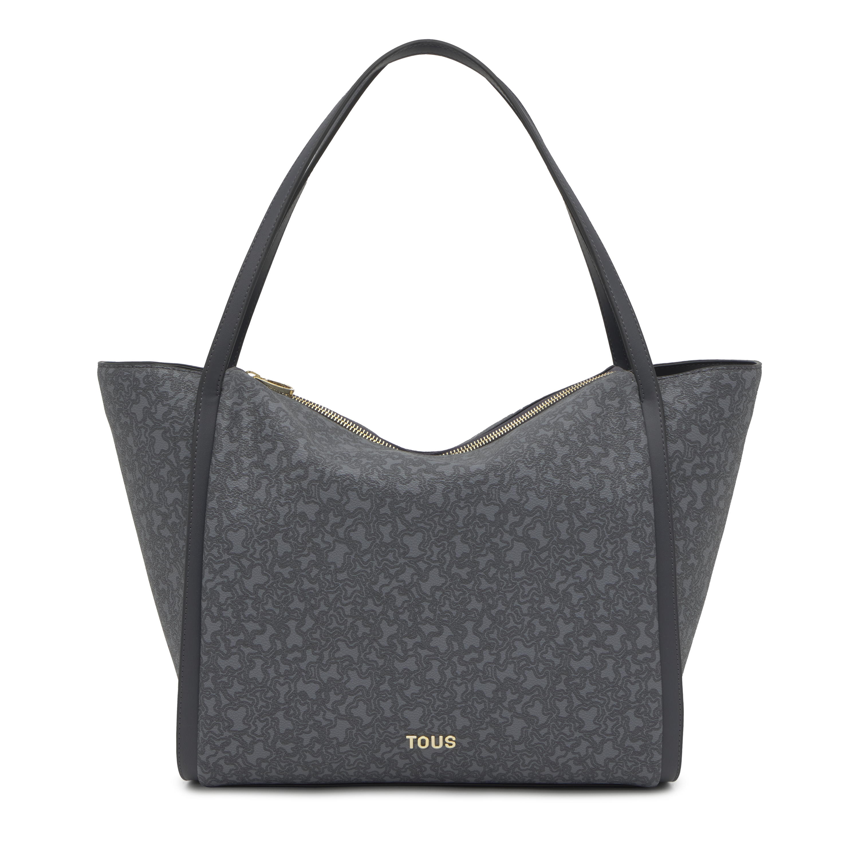Large dark gray Tote bag Kaos Mini Lines