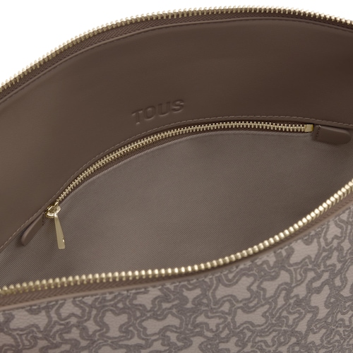 Medium taupe-colored City bag Kaos Mini Lines