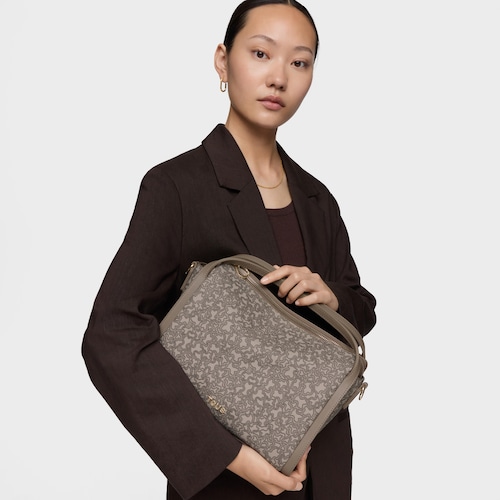 Medium taupe-colored City bag Kaos Mini Lines