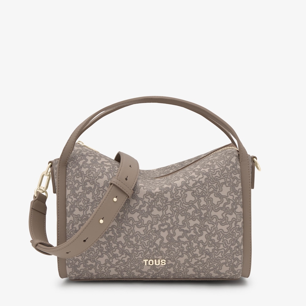 Średnia szarobrązowa Torba miejska Kaos Mini Lines