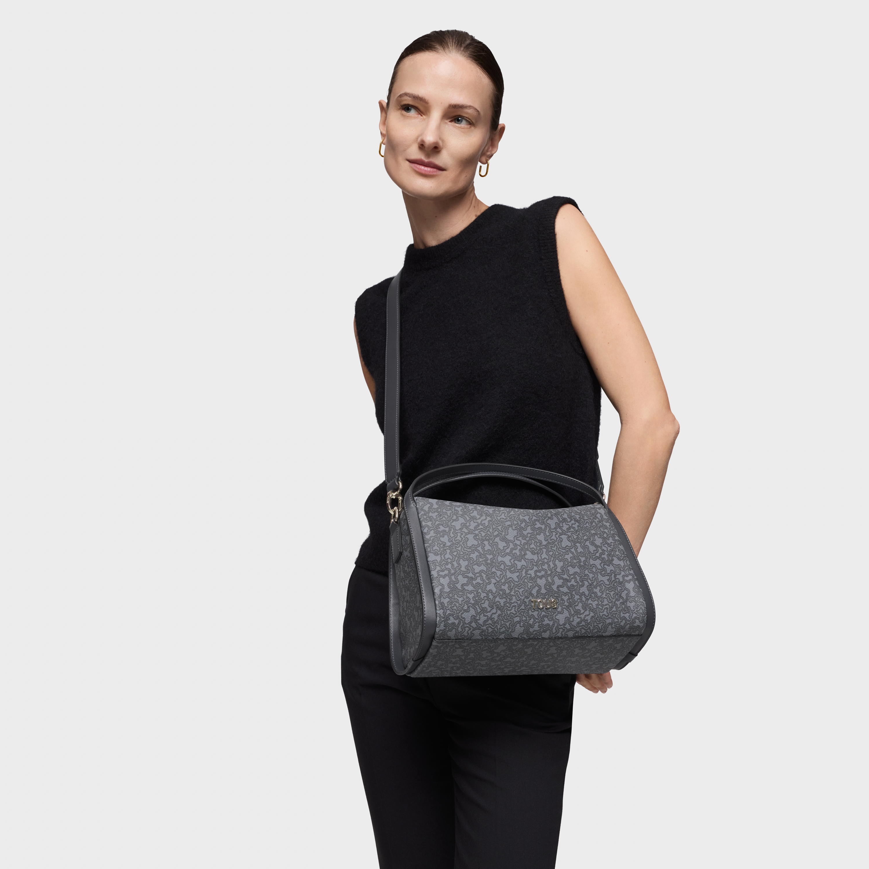 Medium dark gray City bag Kaos Mini Lines