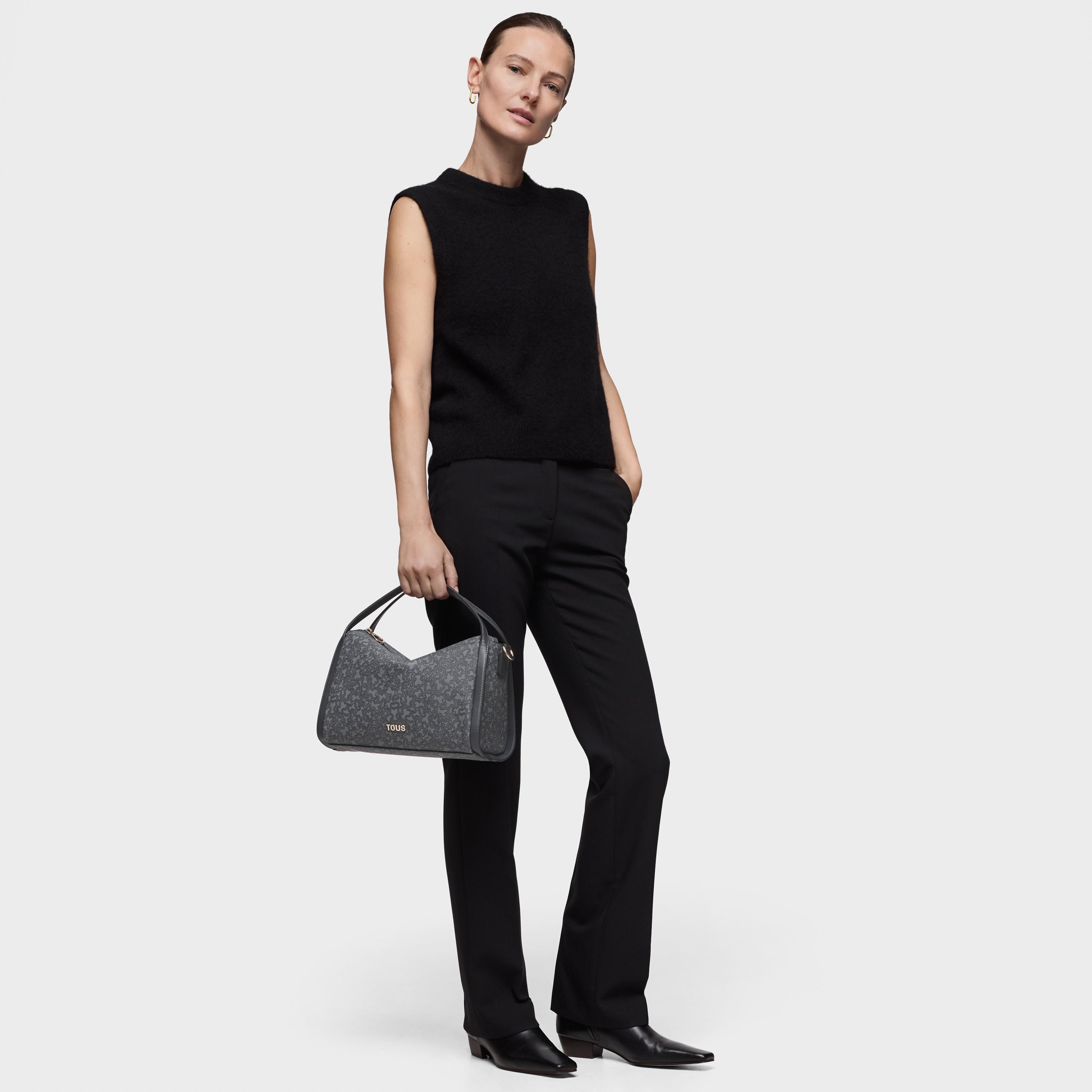 Medium dark gray City bag Kaos Mini Lines