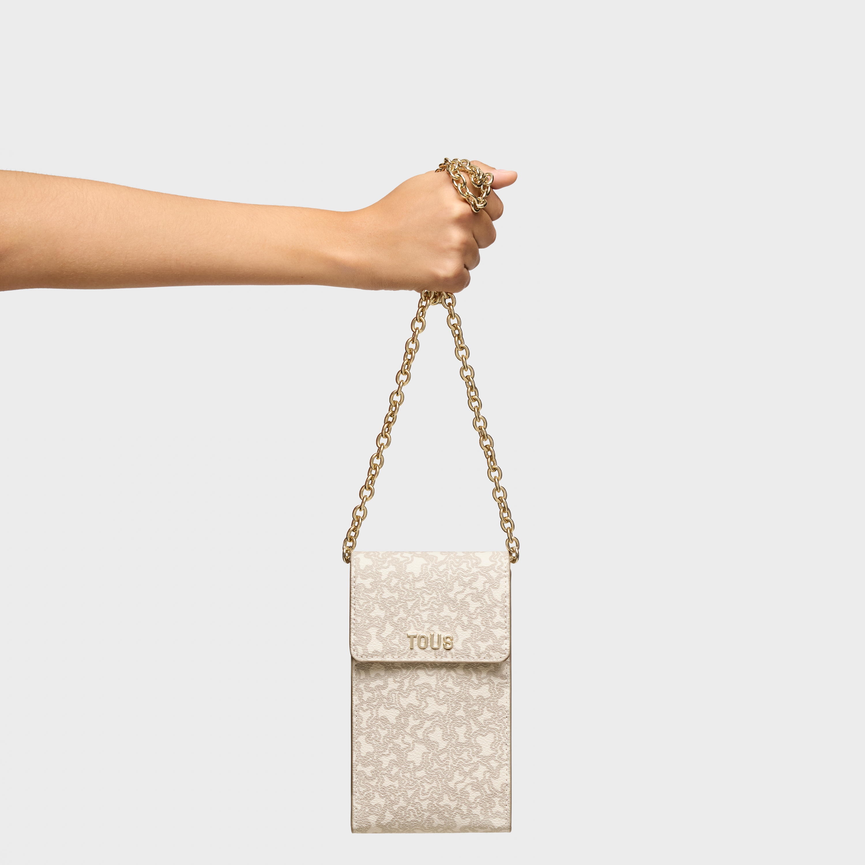 Beige hanging Phone case Kaos Mini Lines