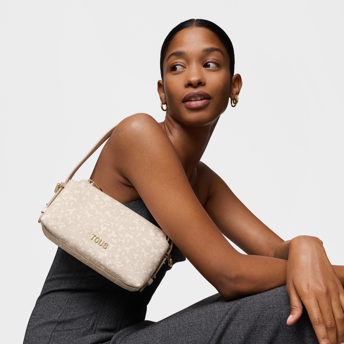 Beige mini Bag Kaos Mini Lines