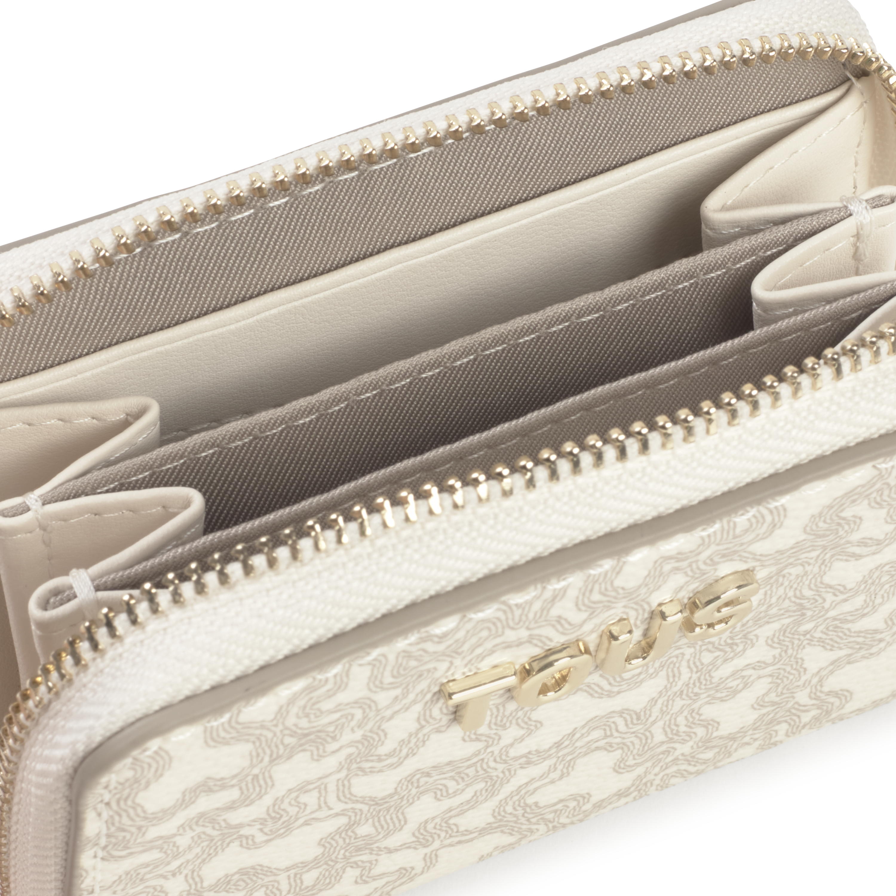 Beige Change purse Kaos Mini Lines