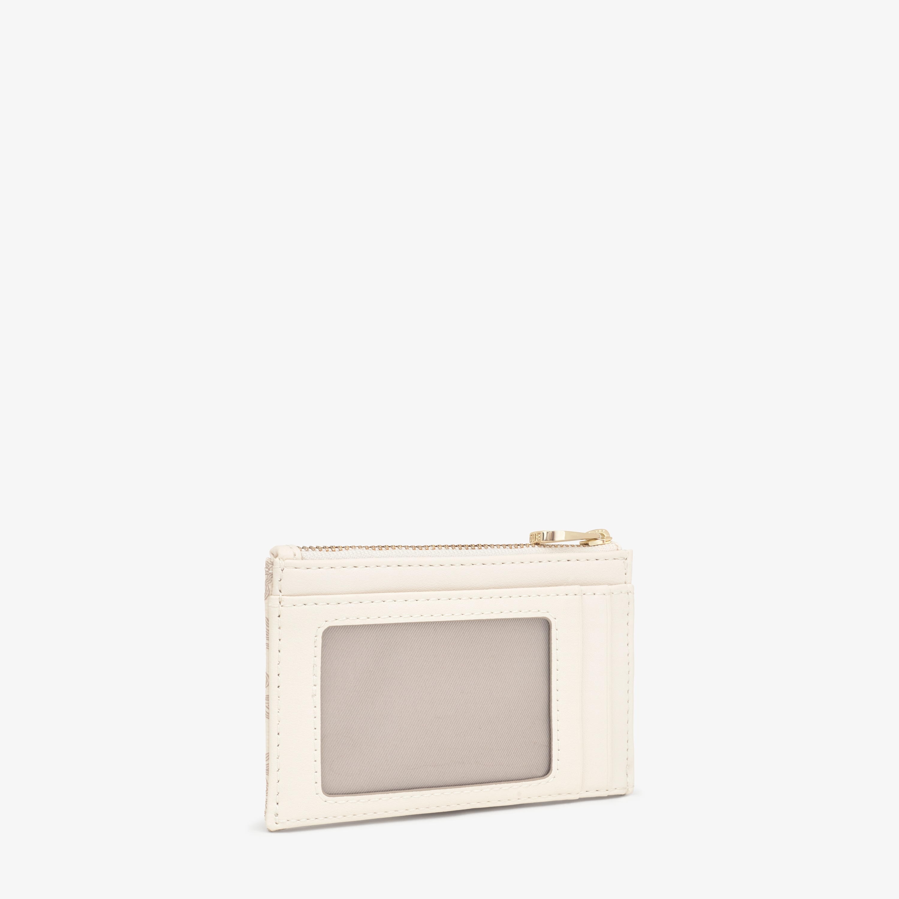 Beige Change purse-cardholder Kaos Mini Lines