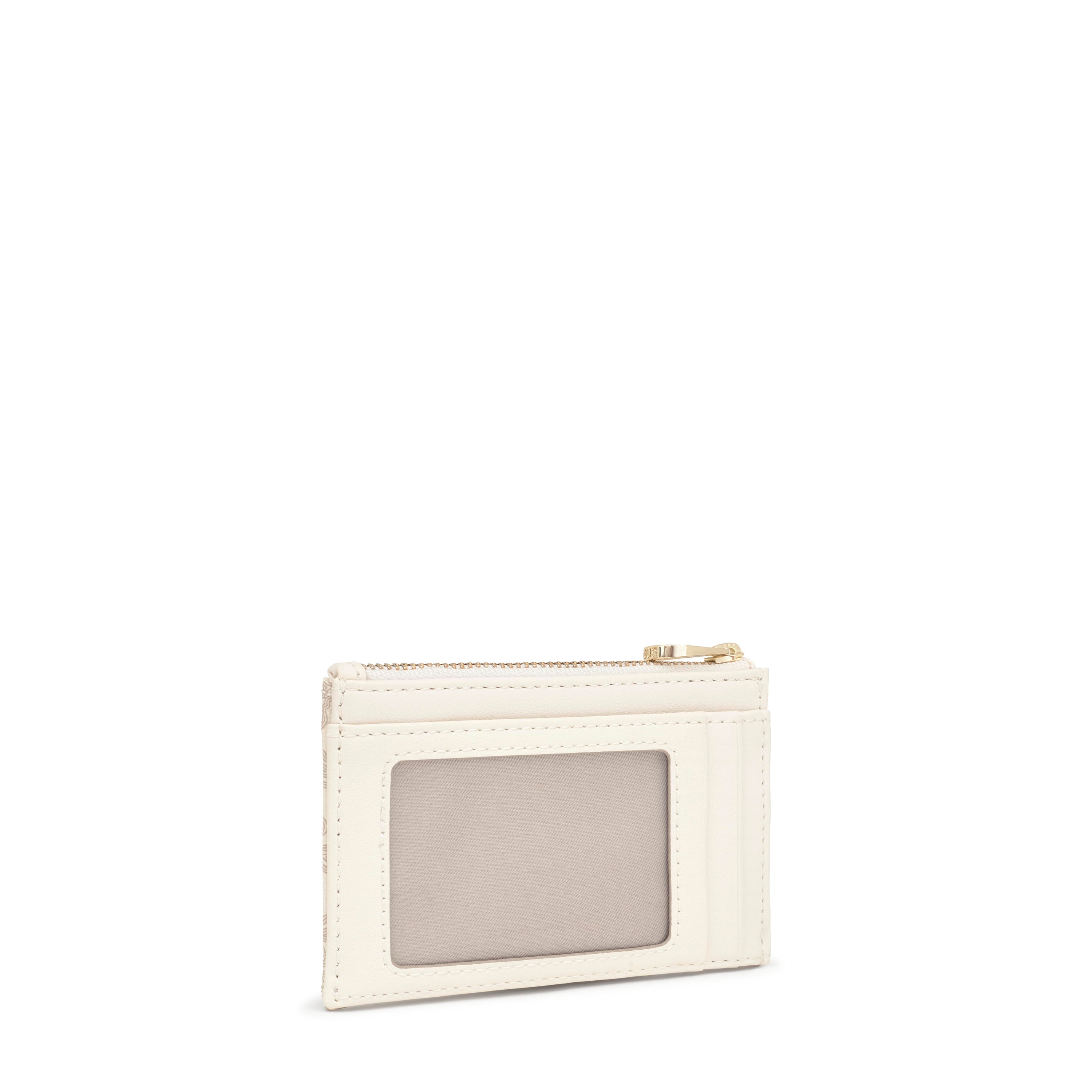 Beige Change purse-cardholder Kaos Mini Lines