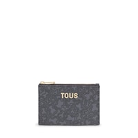 Monedero tarjetero gris oscuro Kaos Mini Lines