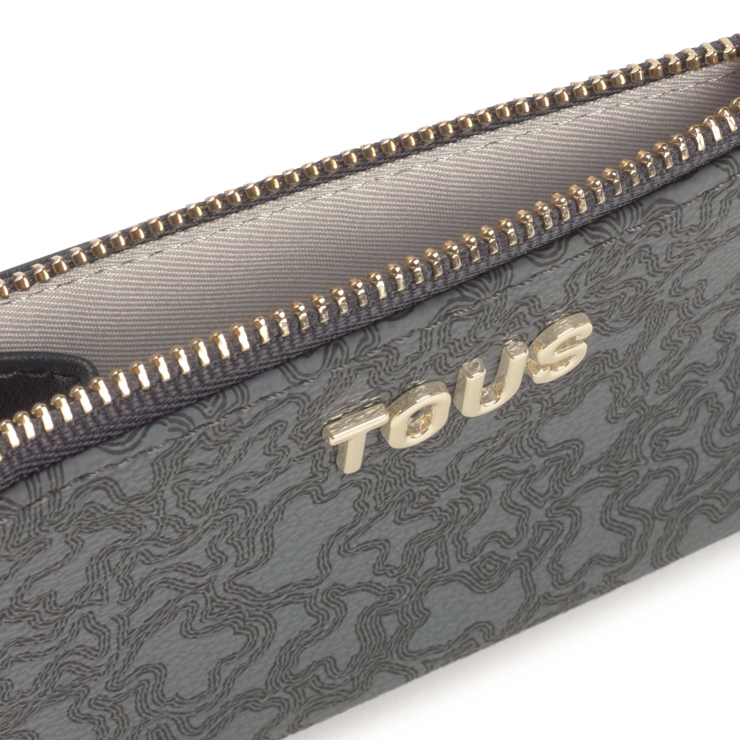 Dark gray Change purse-cardholder Kaos Mini Lines
