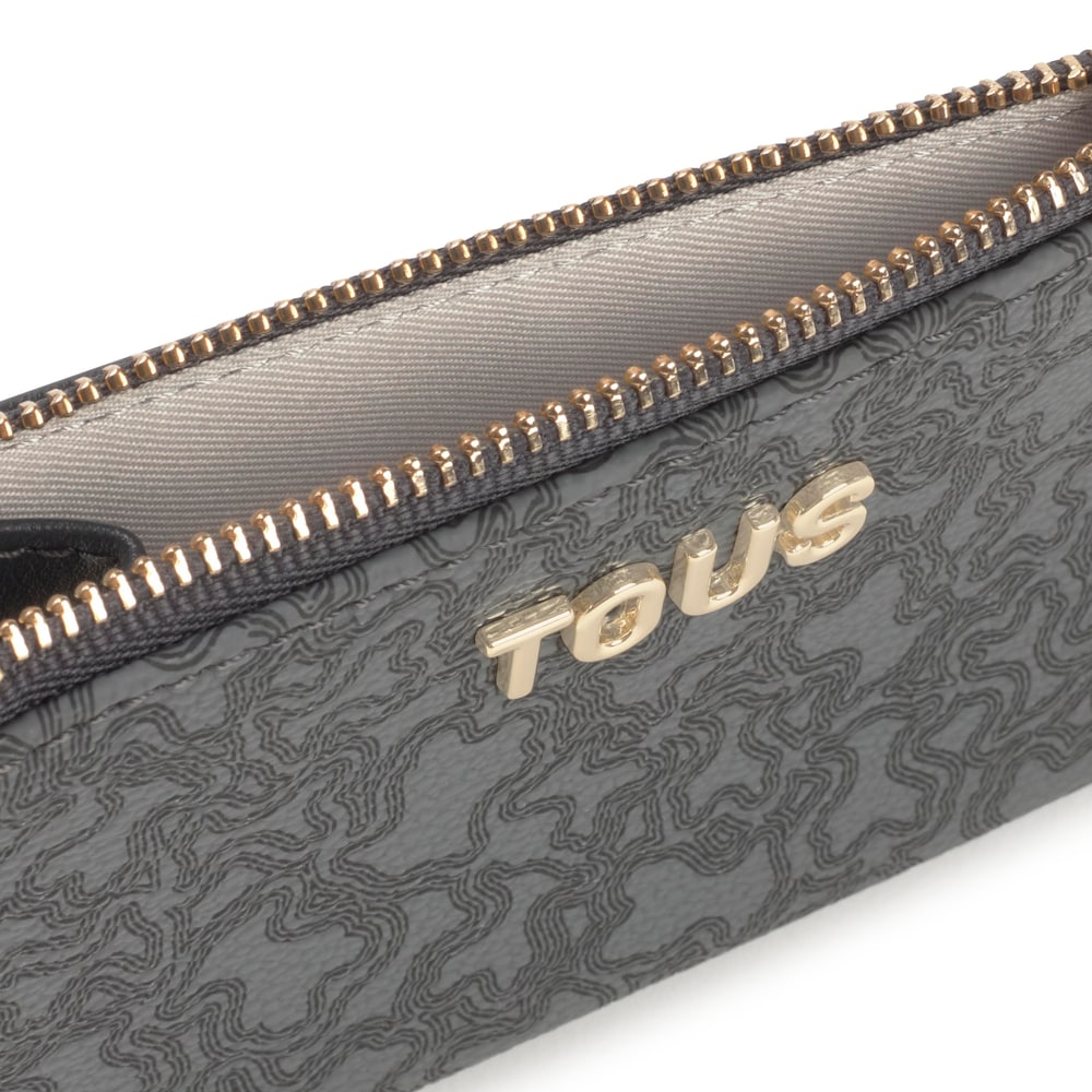 Dark gray Change purse-cardholder Kaos Mini Lines