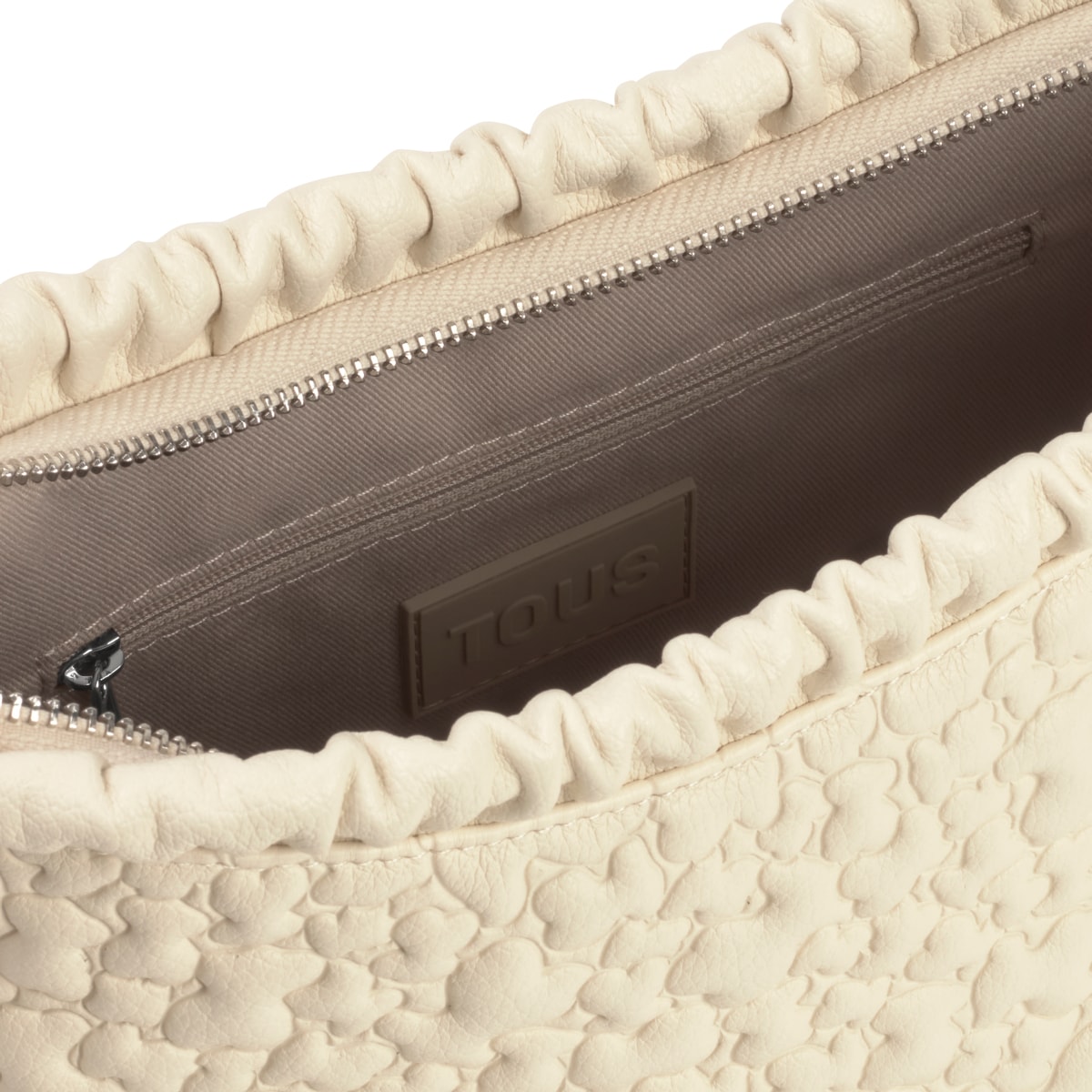 Medium beige Crossbody bag TOUS Puffy Bear