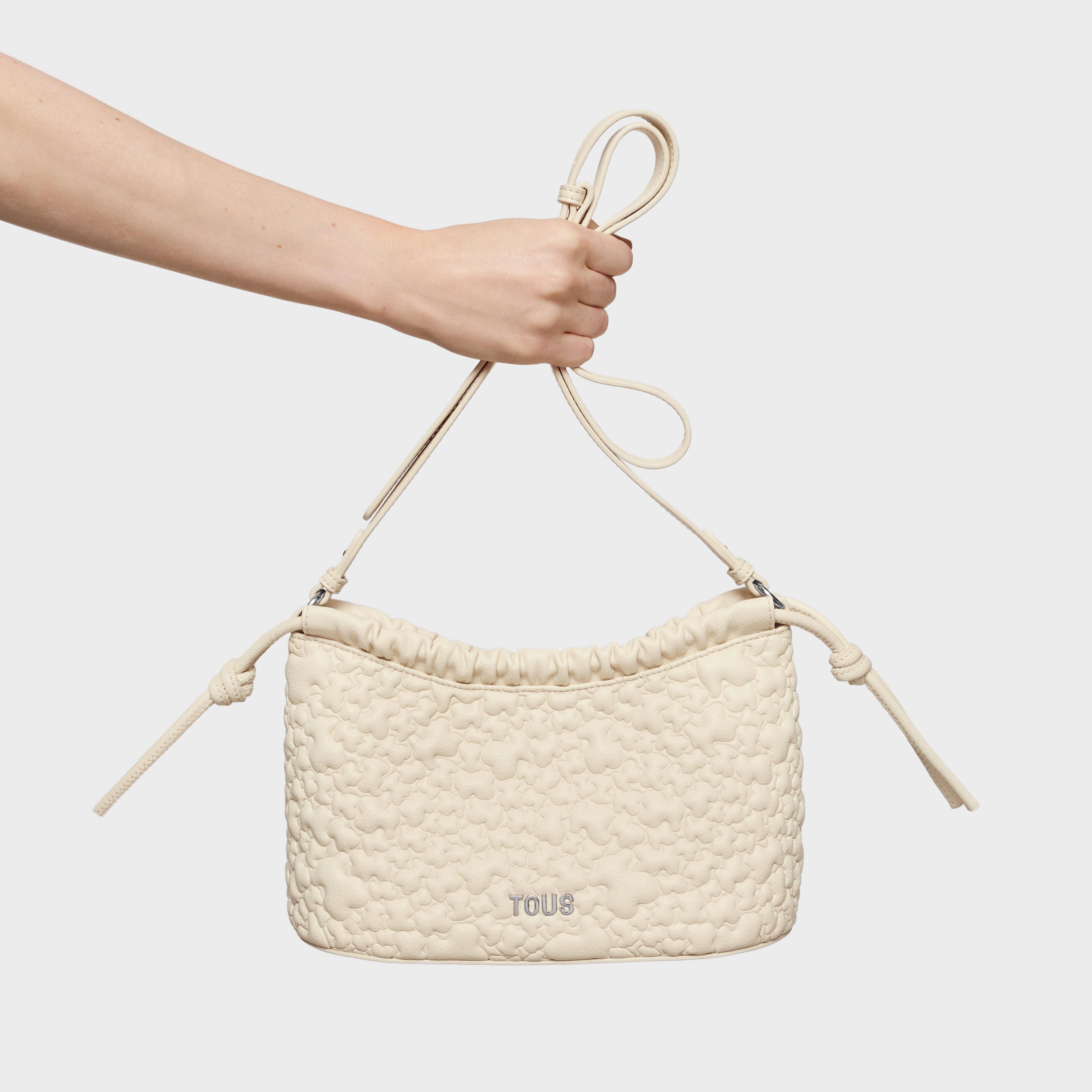 Medium beige Crossbody bag TOUS Puffy Bear