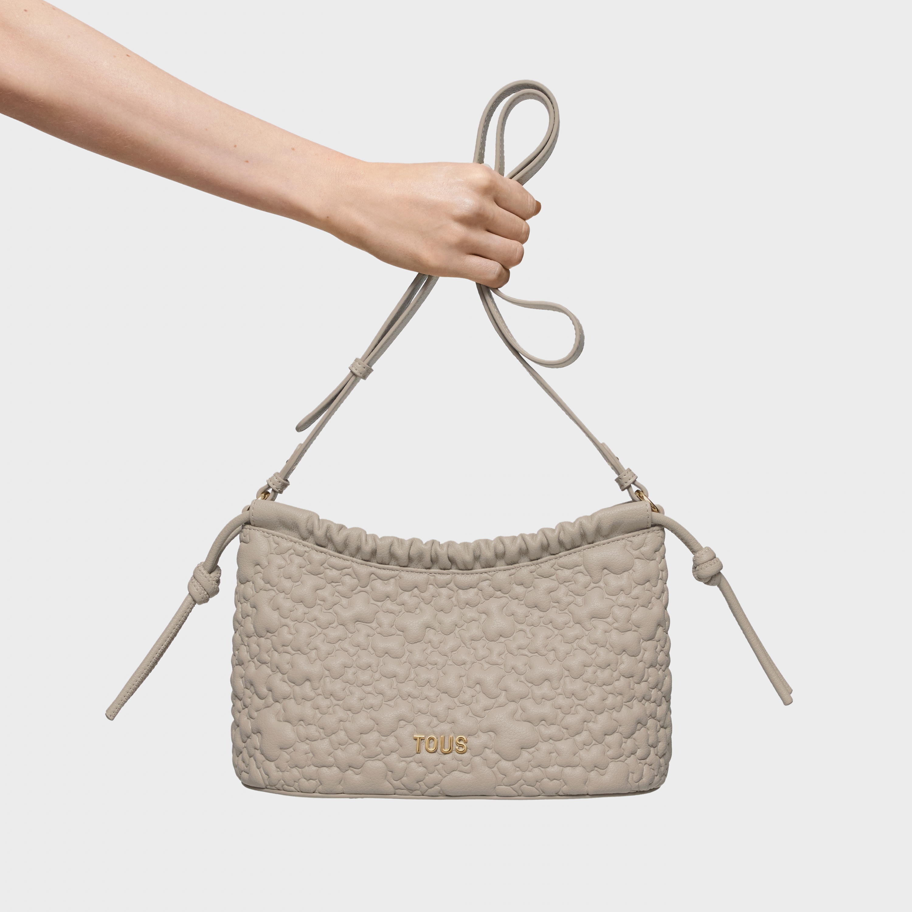 Medium taupe Crossbody bag TOUS Puffy Bear