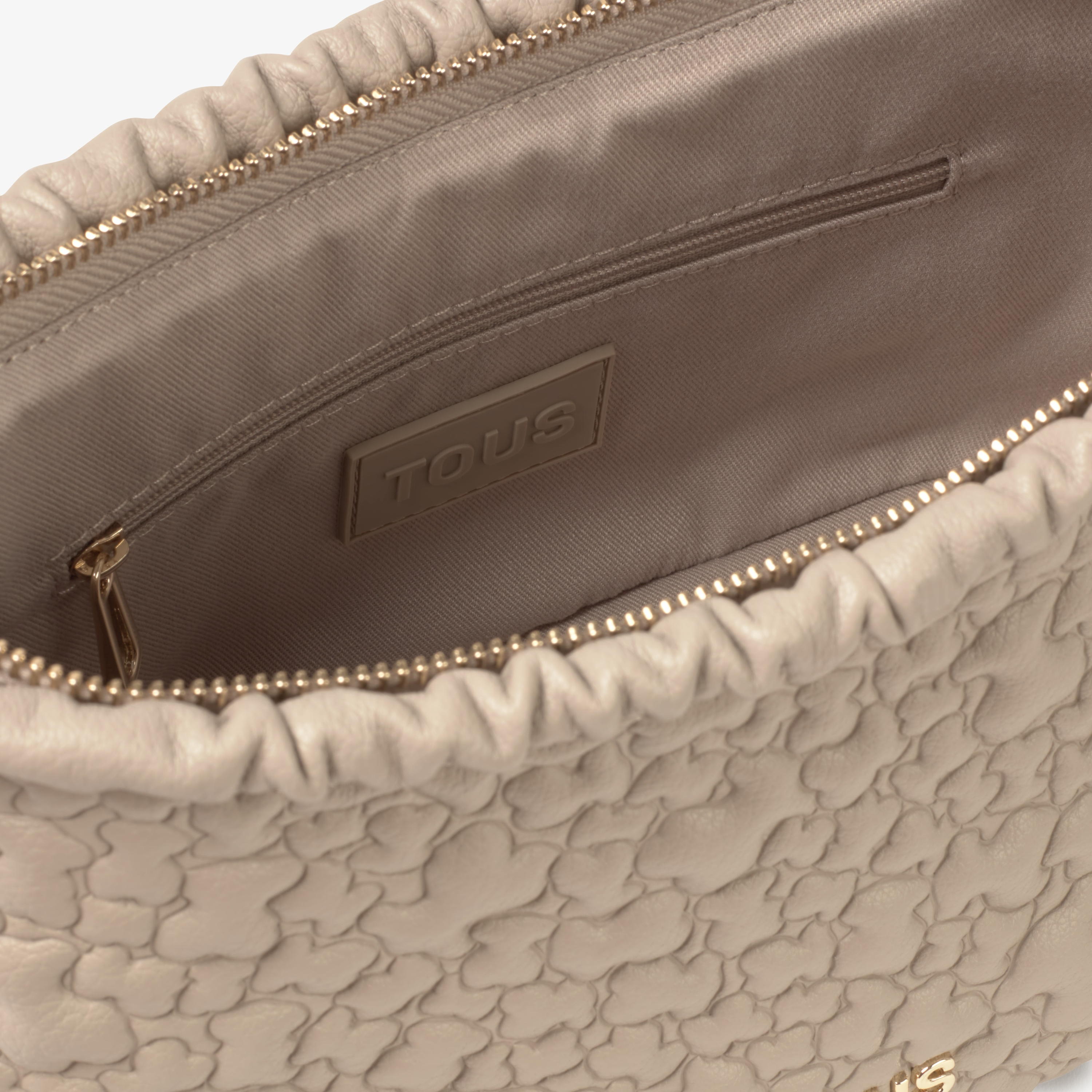 Medium taupe Crossbody bag TOUS Puffy Bear