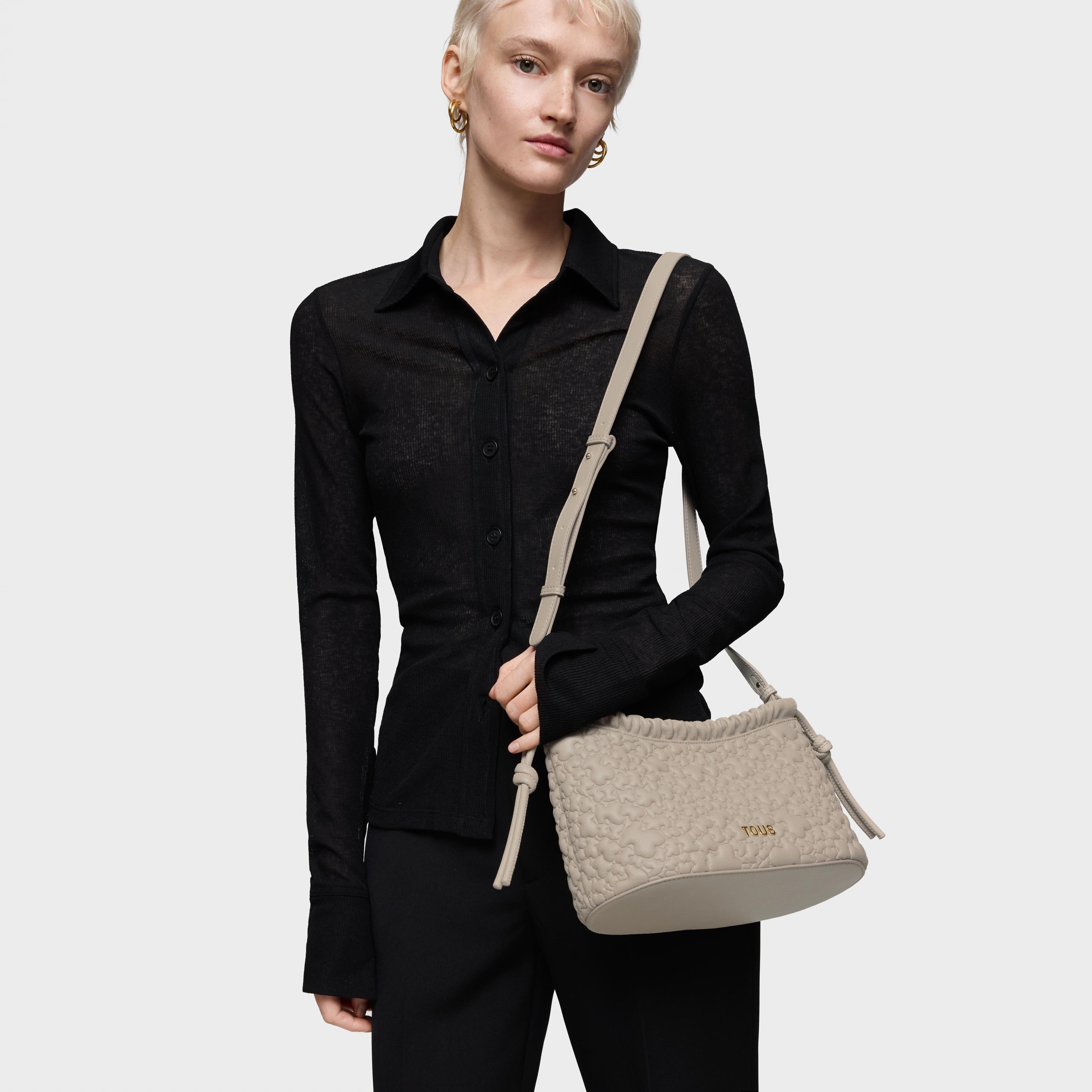 Medium taupe Crossbody bag TOUS Puffy Bear