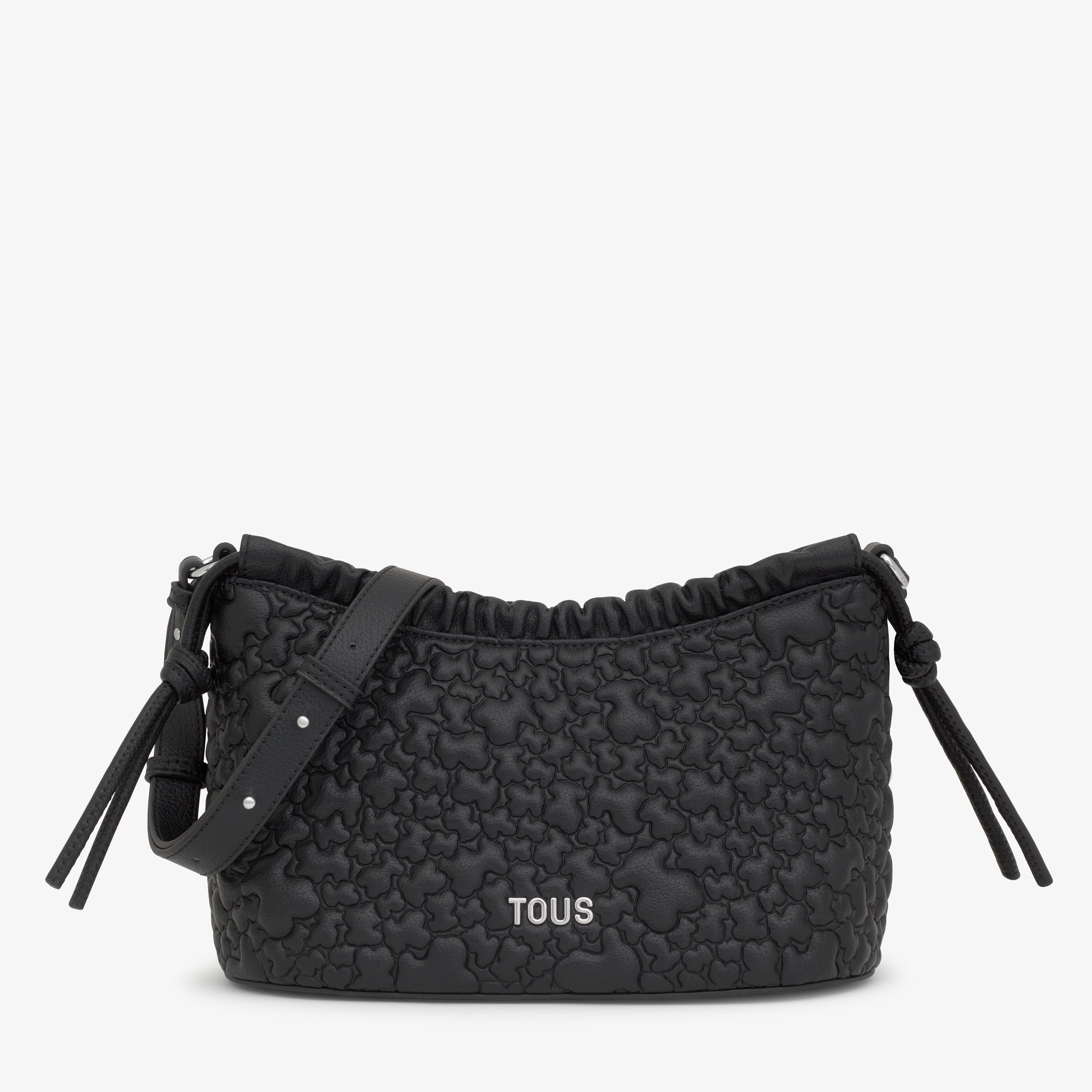 Medium black Crossbody bag TOUS Puffy Bear
