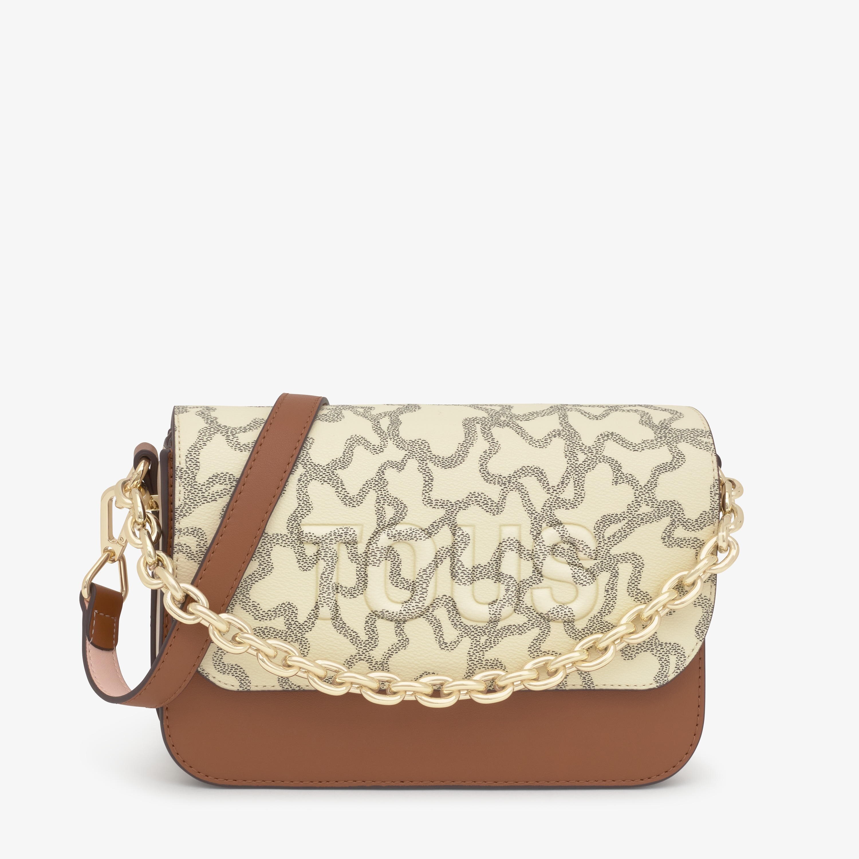 Medium camel beige chain Crossbody bag Kaos Icon