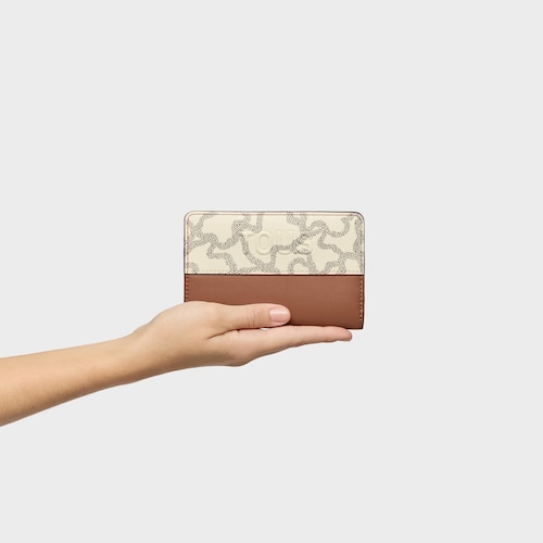 Cartera camel y beige Kaos Icon