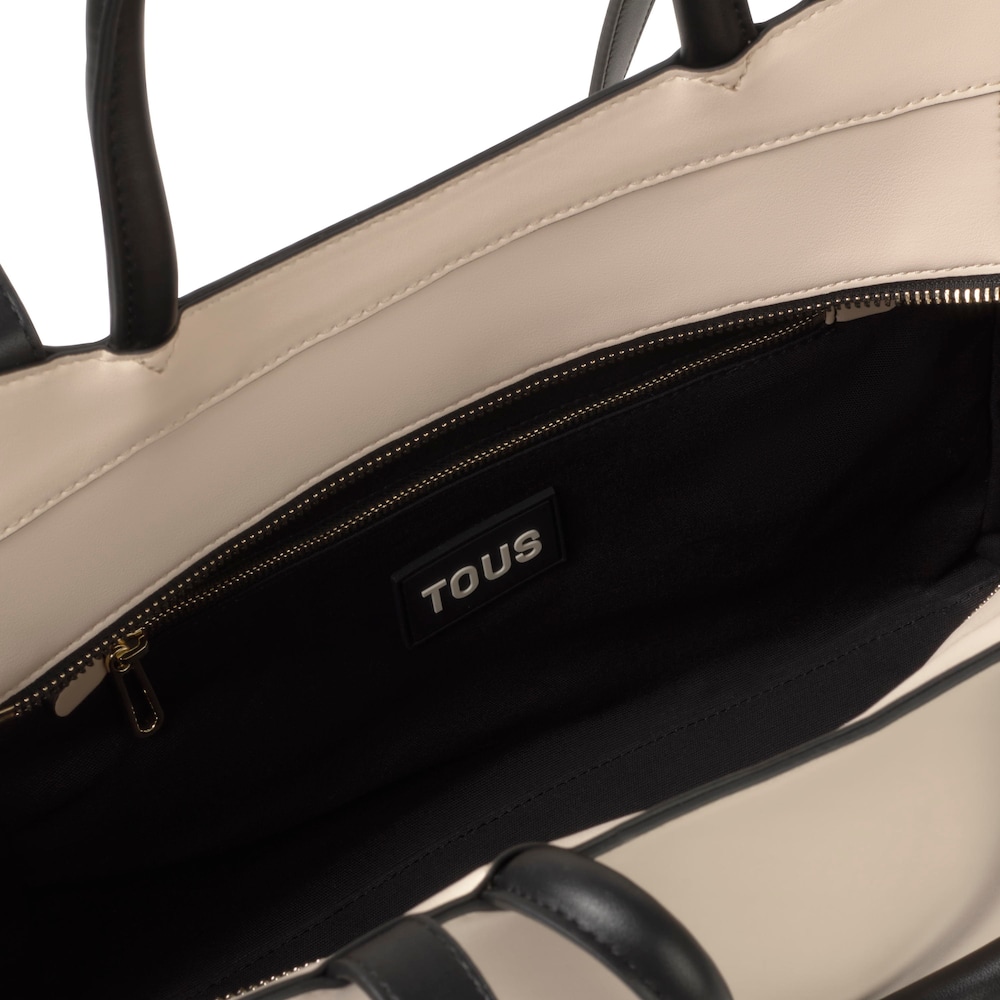 Medium black and beige City bag Kaos Icon image number 2