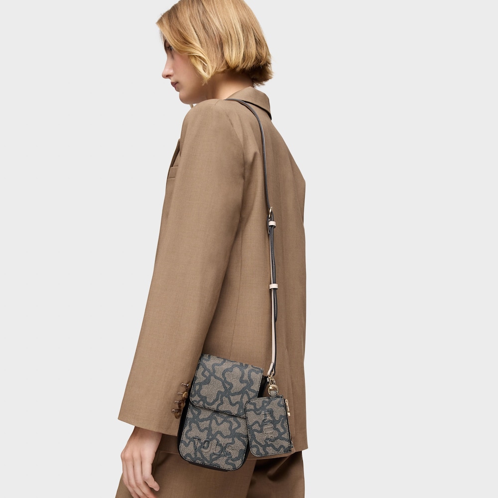 Funda de m&oacute;vil colgante negra Kaos Icon