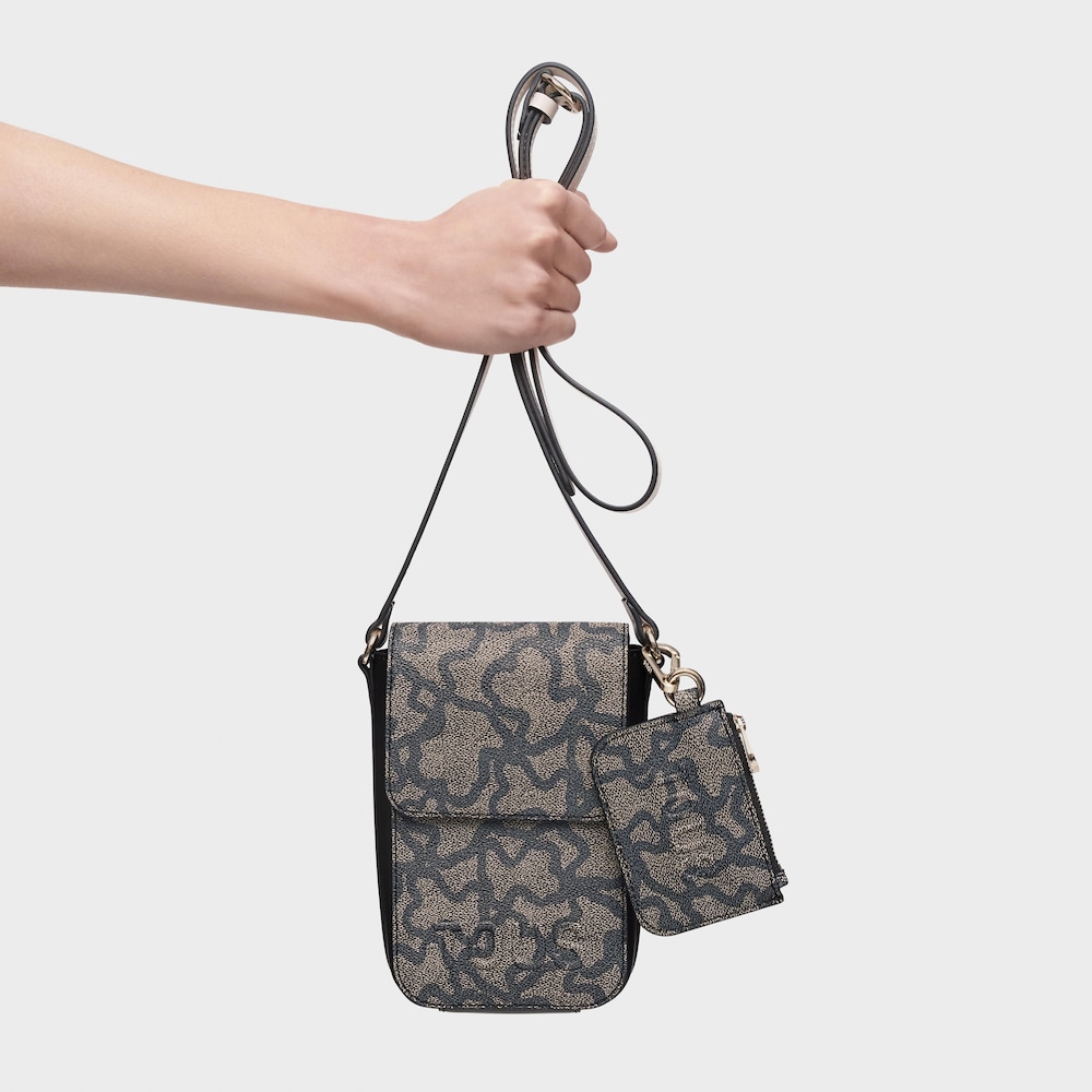 Funda de m&oacute;vil colgante negra Kaos Icon