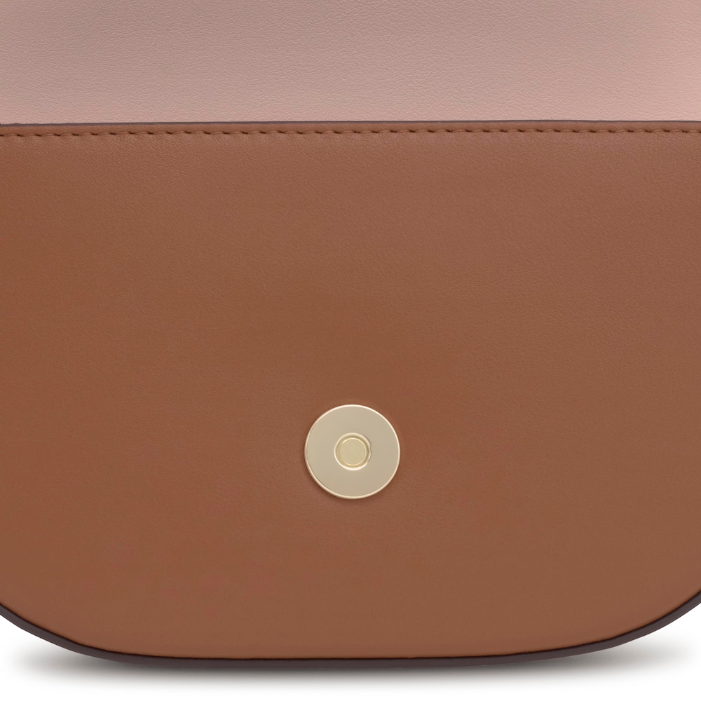 Camel and beige mini half-moon Crossbody bag Kaos Icon