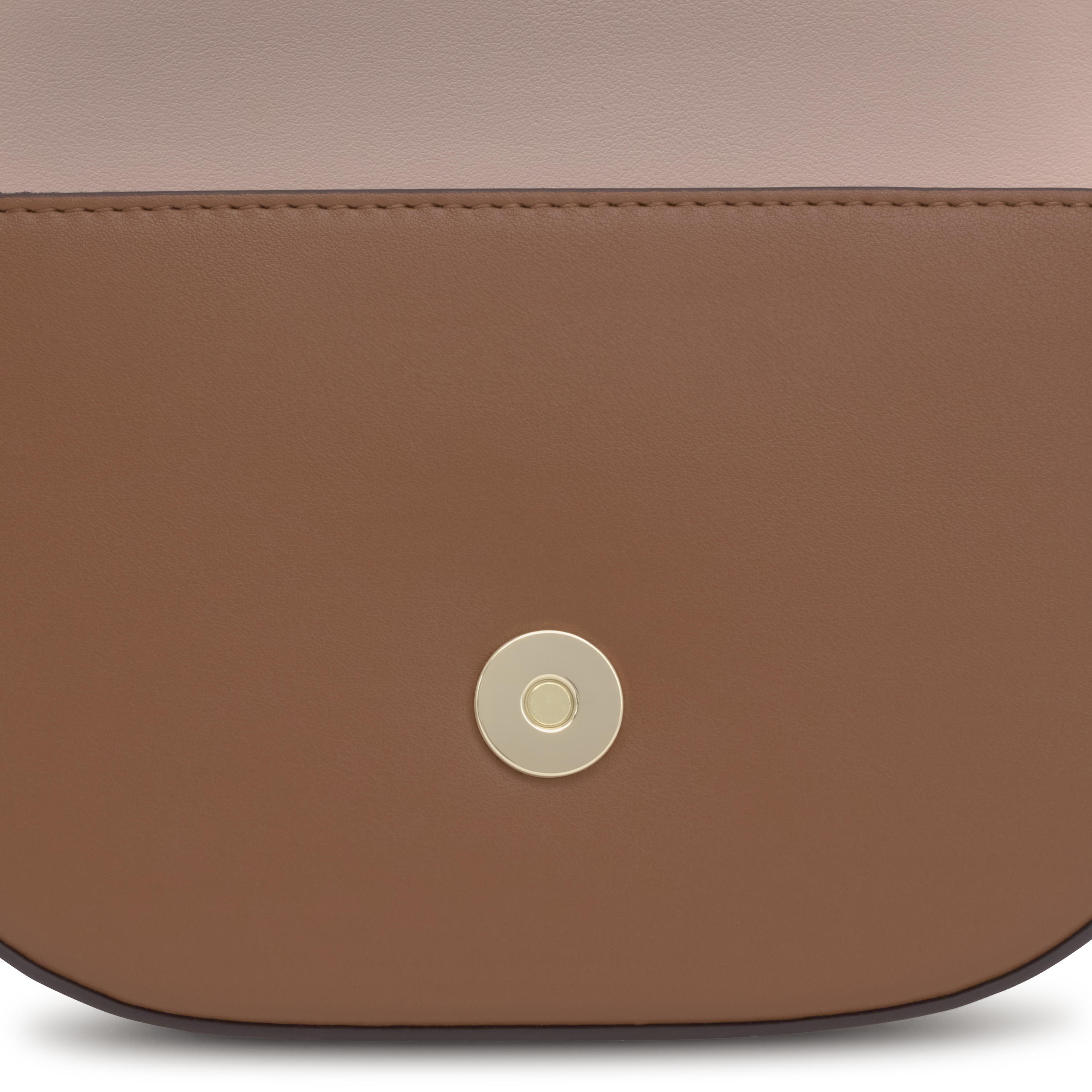 Camel and beige mini half-moon Crossbody bag Kaos Icon | TOUS