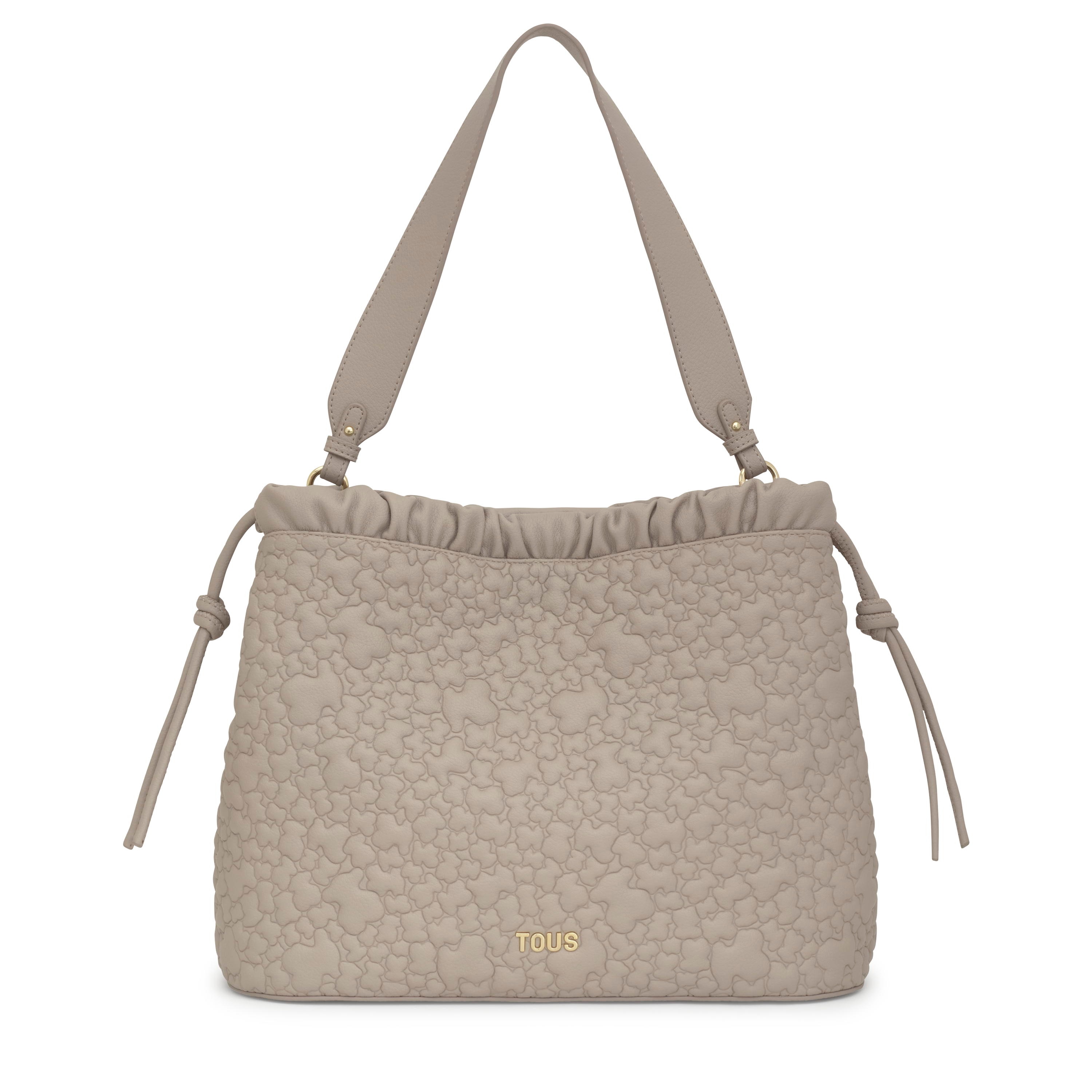 Large taupe TOUS Puffy Bear Shoulder bag