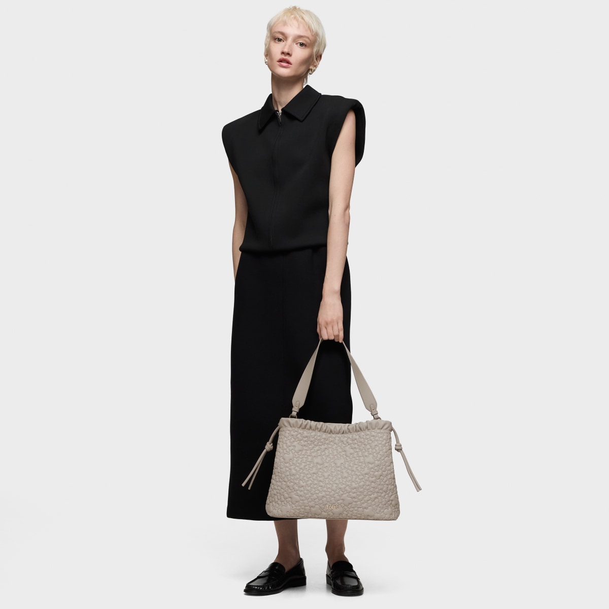 Large taupe TOUS Puffy Bear Shoulder bag