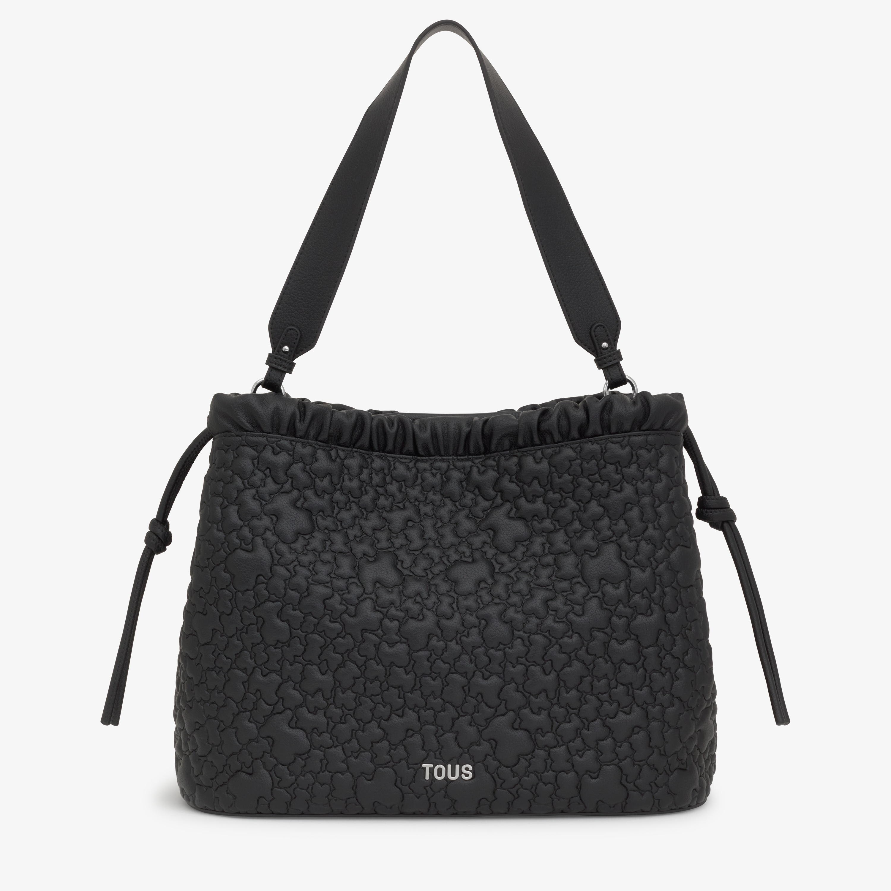 Large black Shoulder bag TOUS Puffy Bear