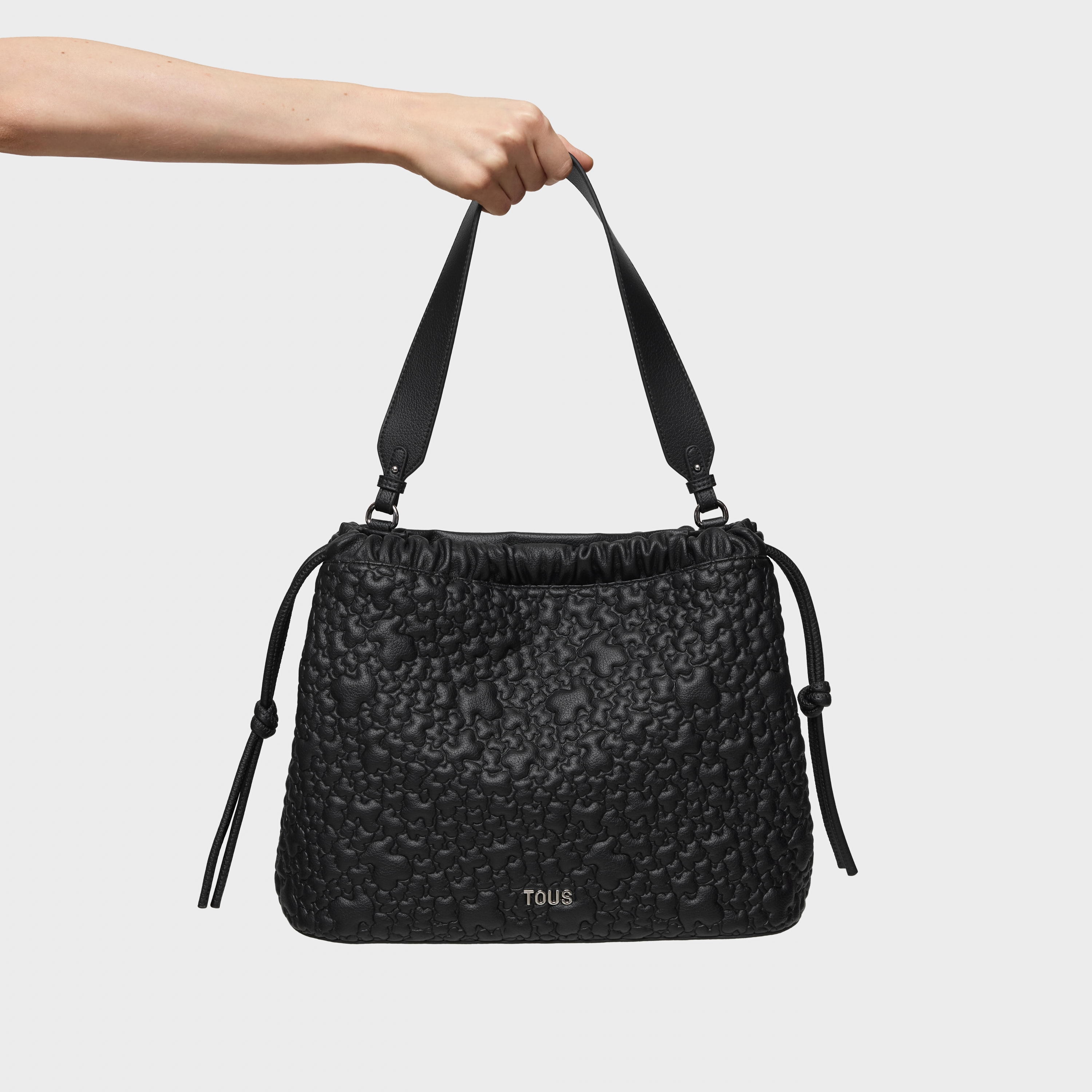Large black Shoulder bag TOUS Puffy Bear